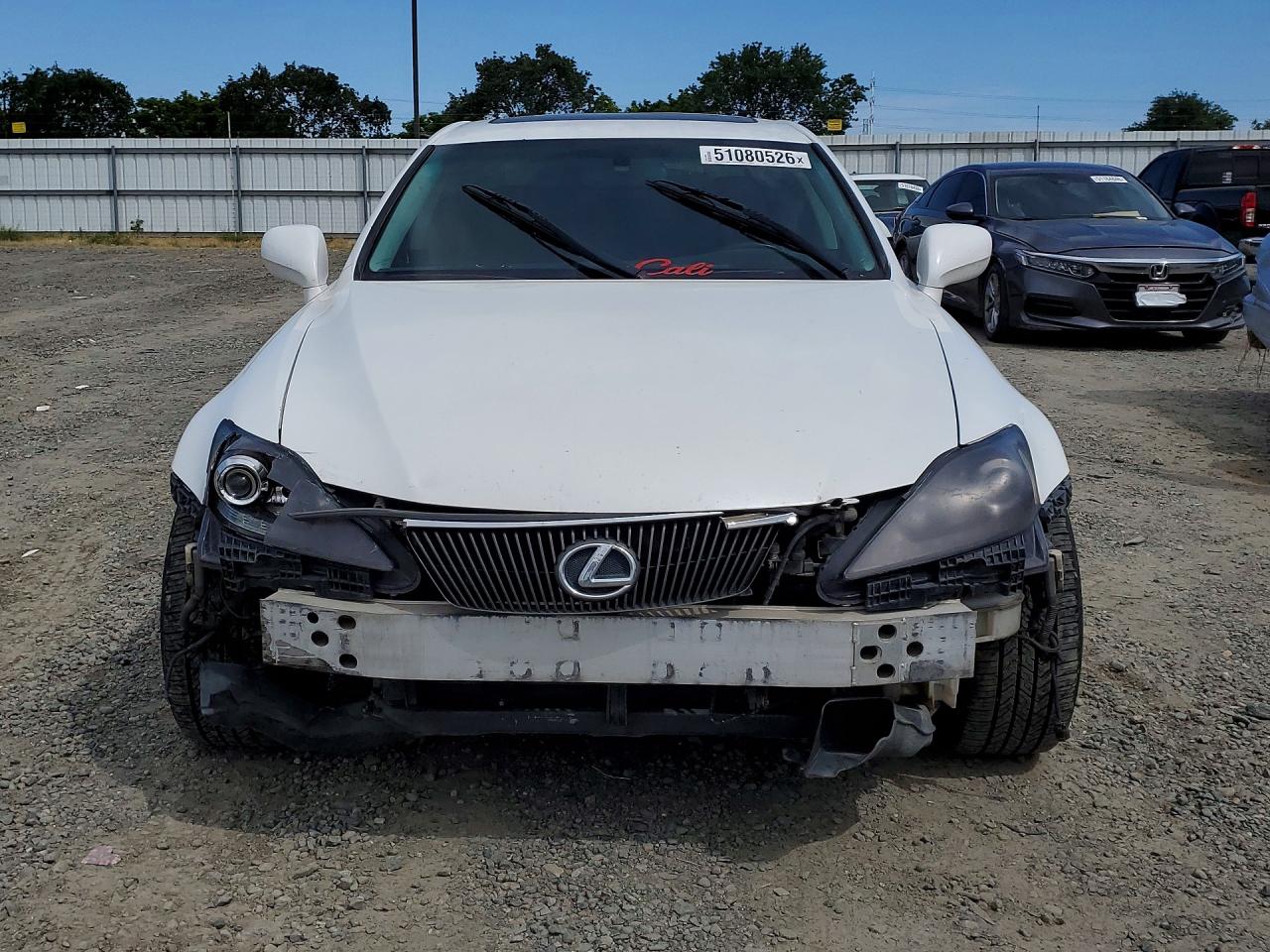 2007 Lexus Is 350 White vin: JTHBE262172010256