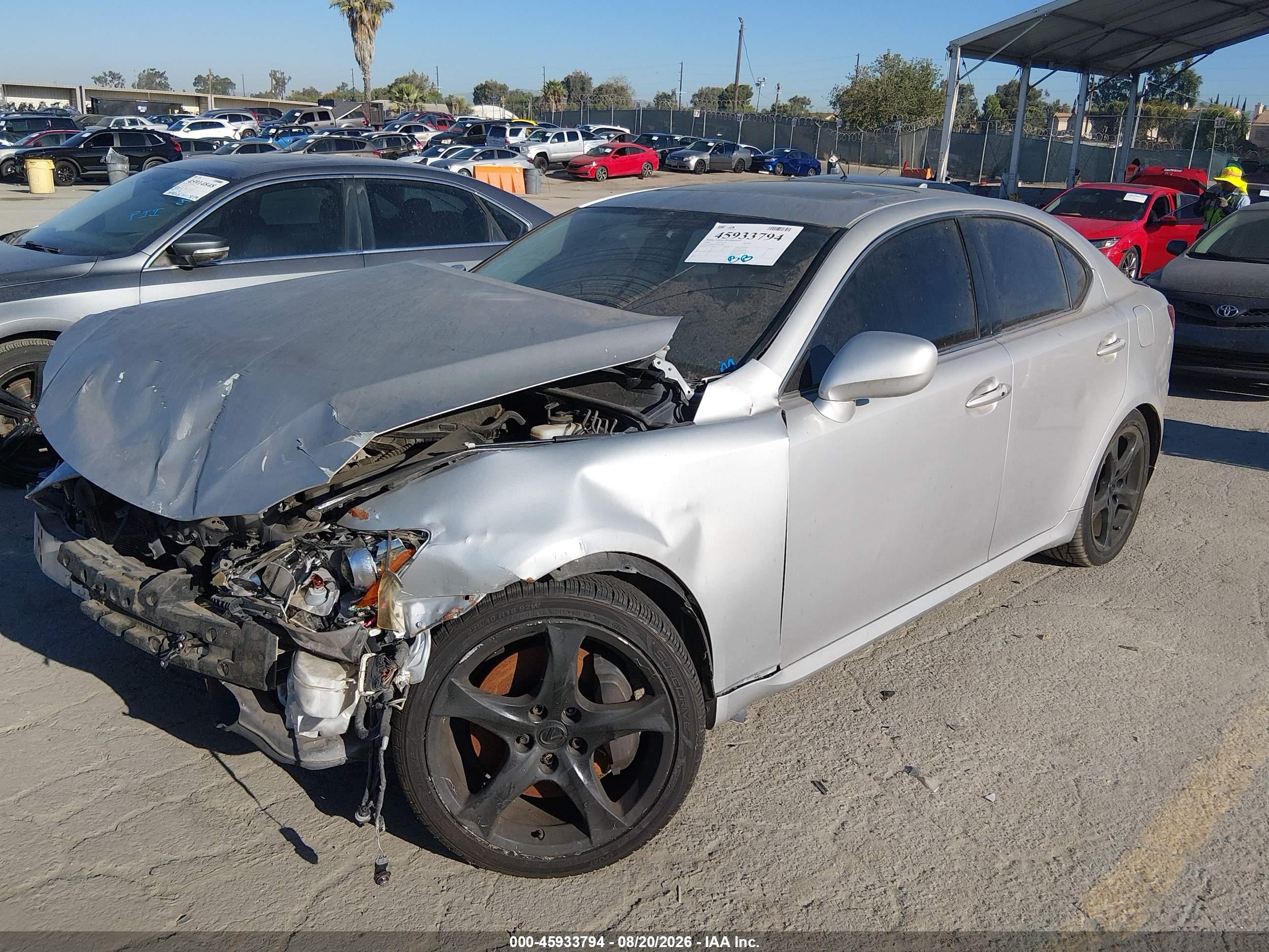 2008 Lexus Is 350   Silver vin: JTHBE262182015894