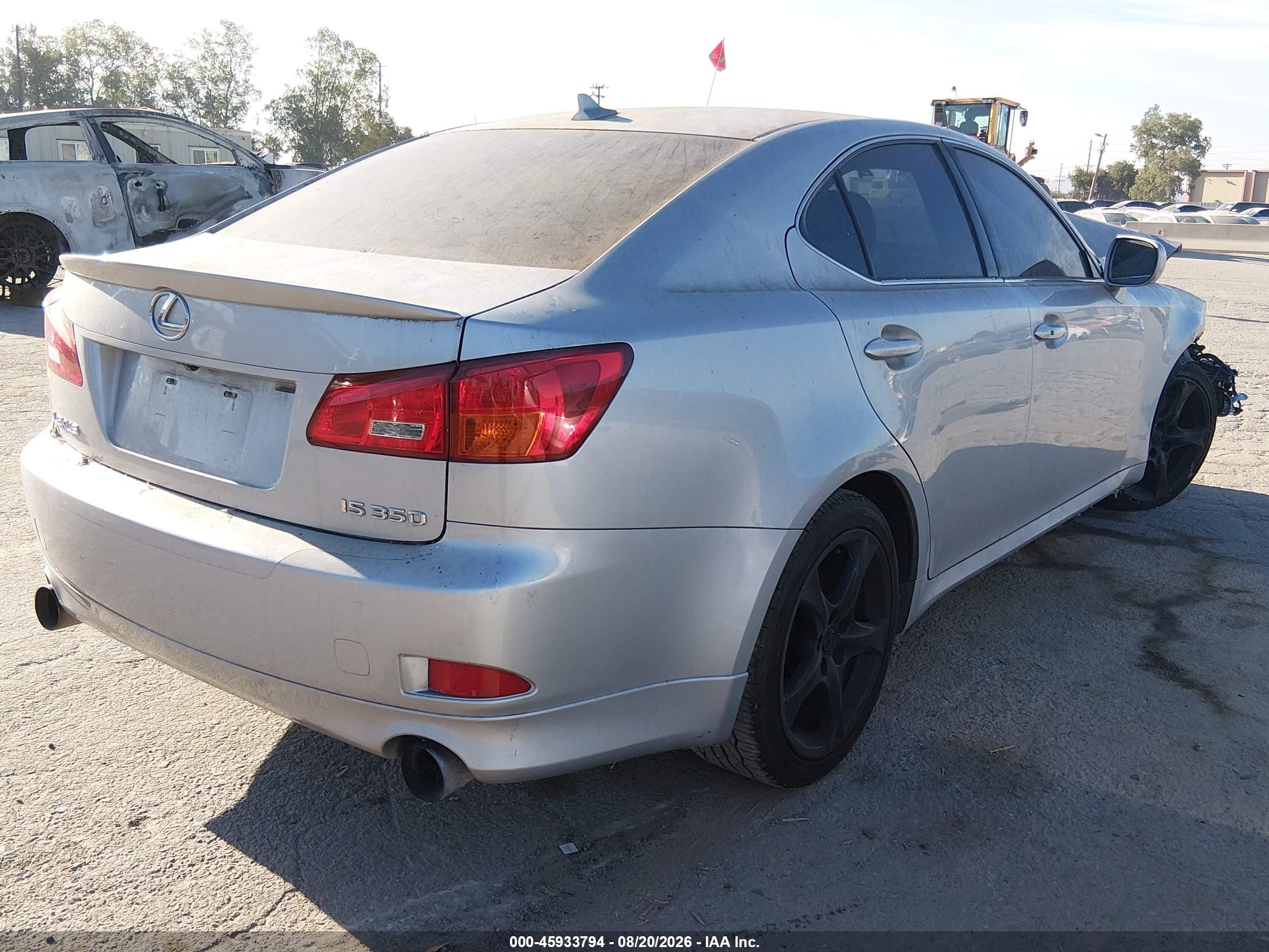 2008 Lexus Is 350   Silver vin: JTHBE262182015894