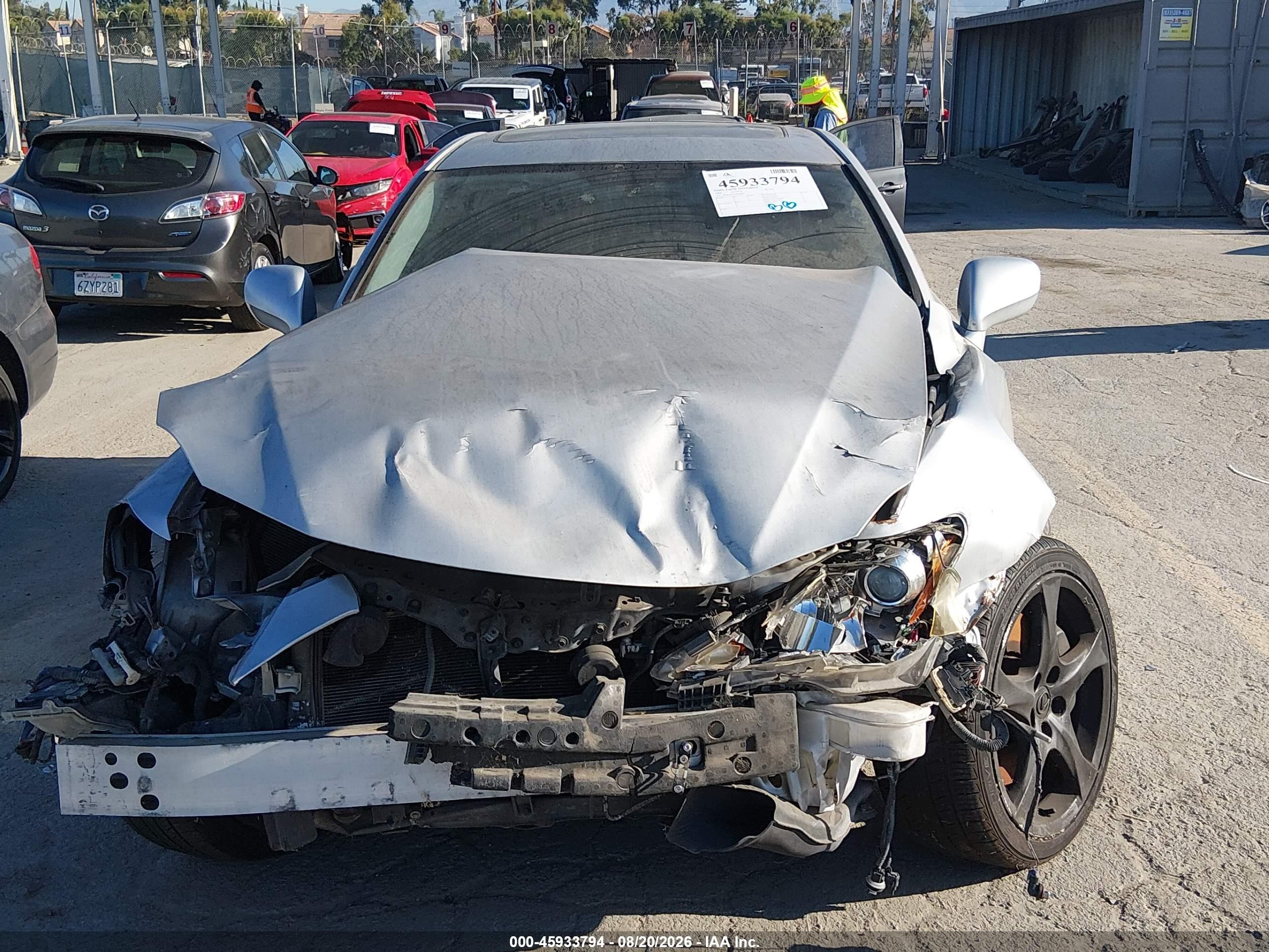 2008 Lexus Is 350   Silver vin: JTHBE262182015894