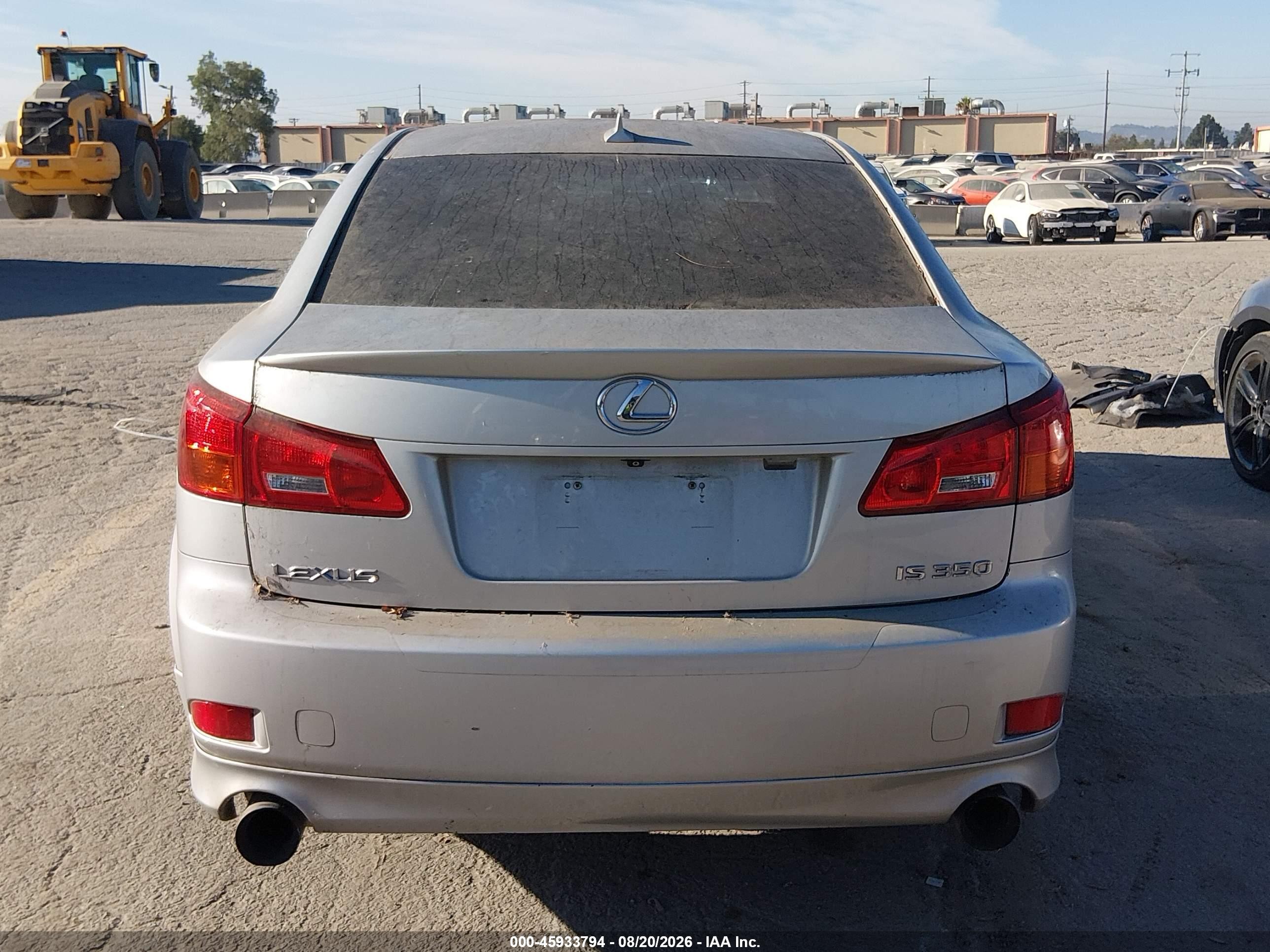 2008 Lexus Is 350   Silver vin: JTHBE262182015894