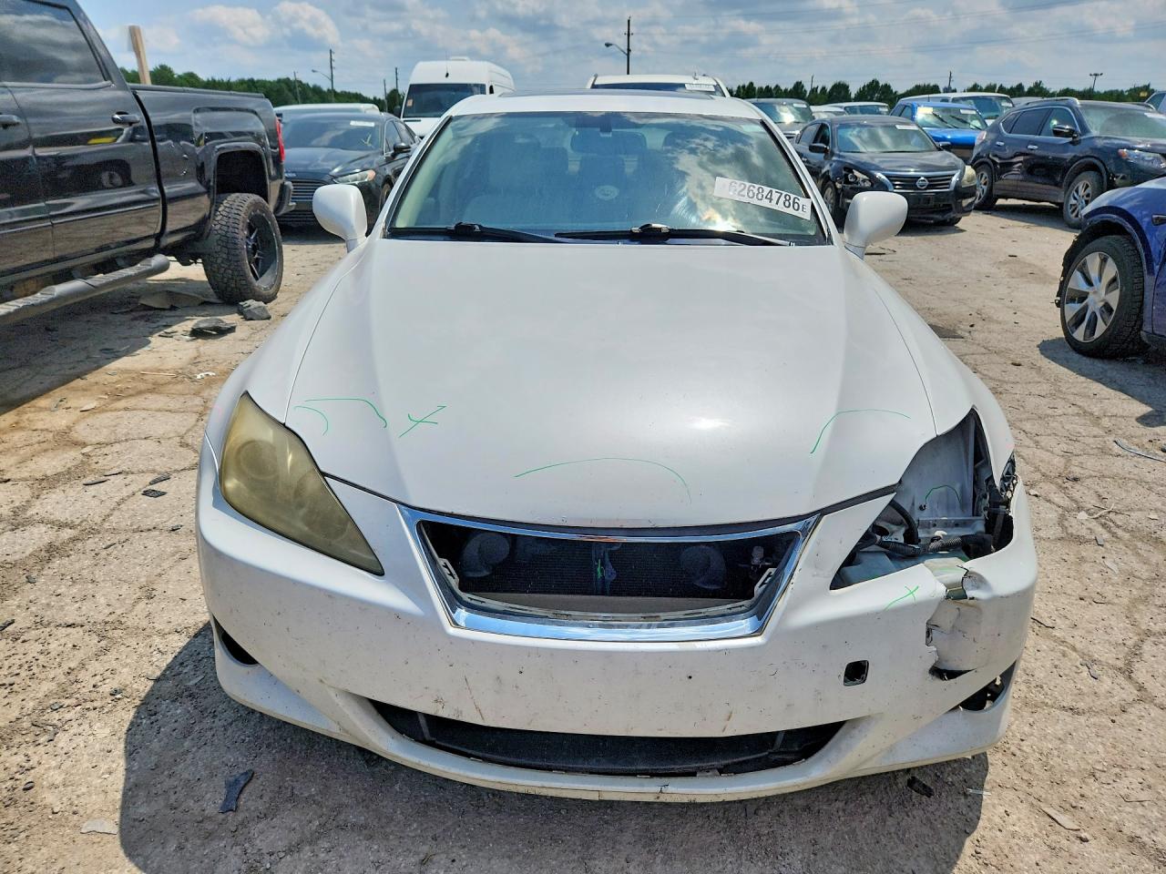 2007 Lexus Is 350 White vin: JTHBE262275016047