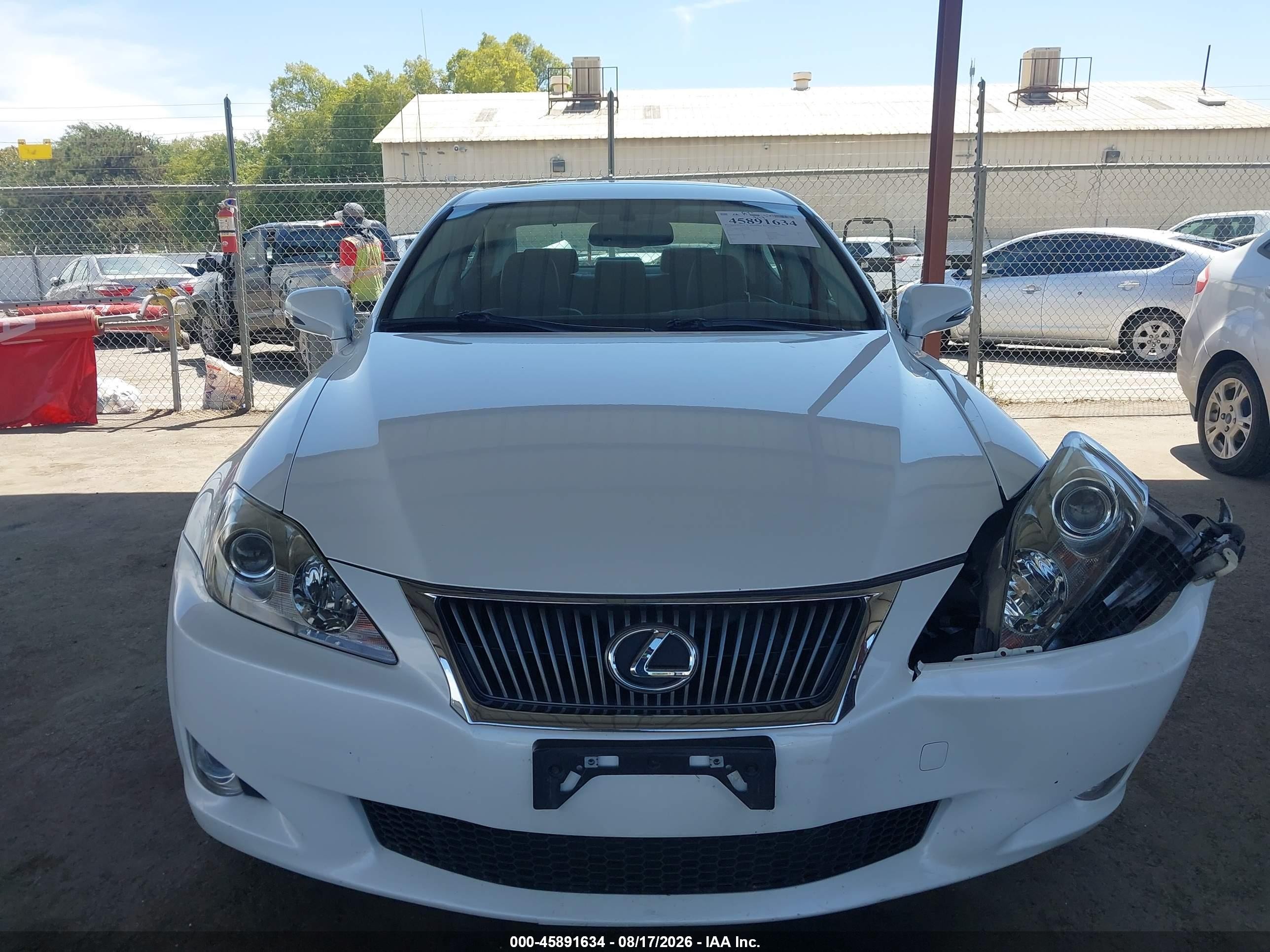 2009 Lexus Is 350 White vin: JTHBE262295022465