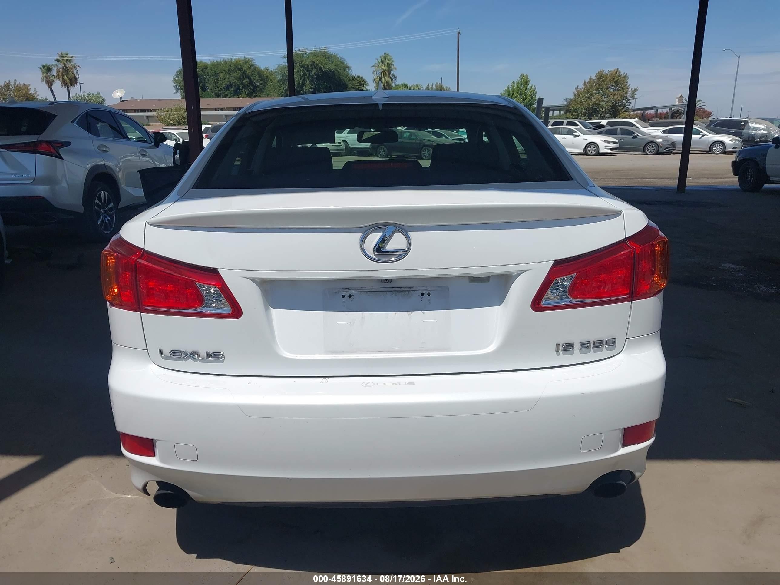 2009 Lexus Is 350 White vin: JTHBE262295022465