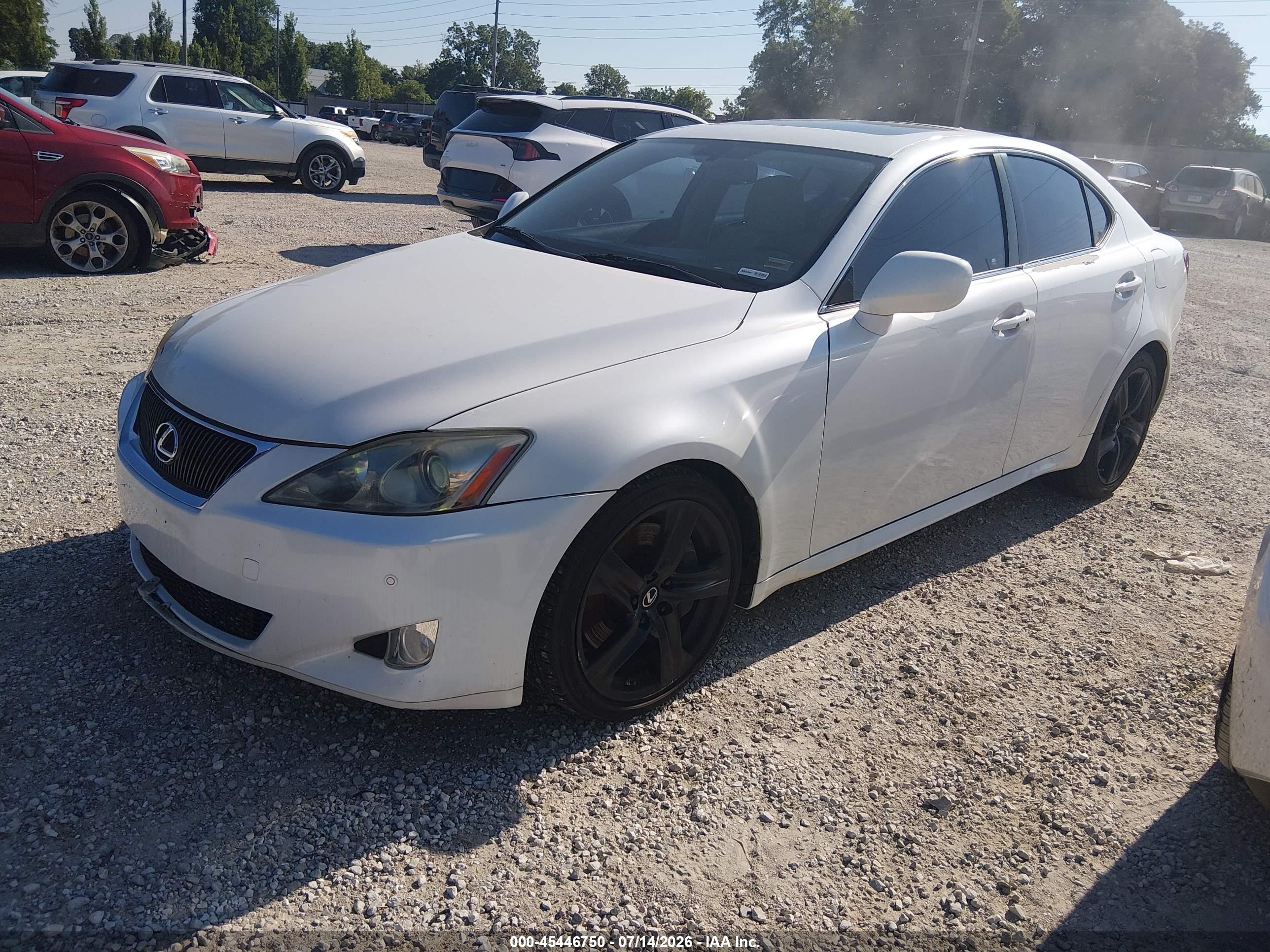 2007 Lexus Is 350   White vin: JTHBE262372010873