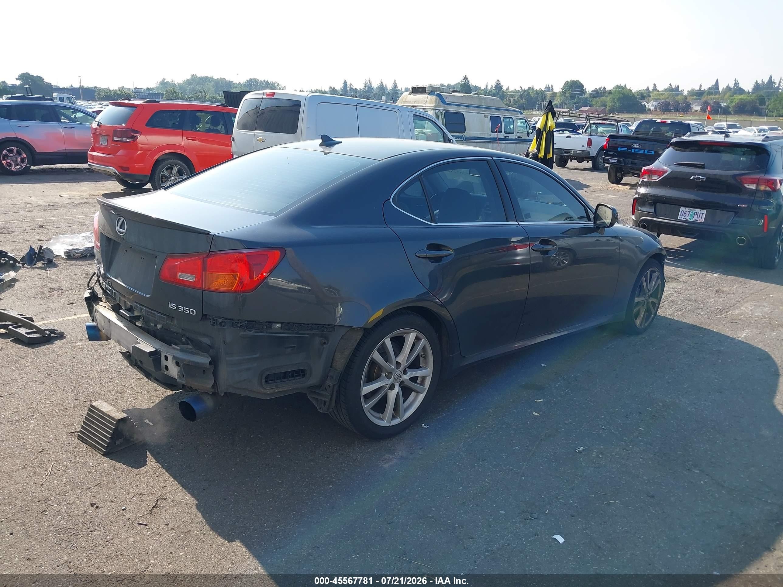 2007 Lexus Is 350   Black vin: JTHBE262375014873