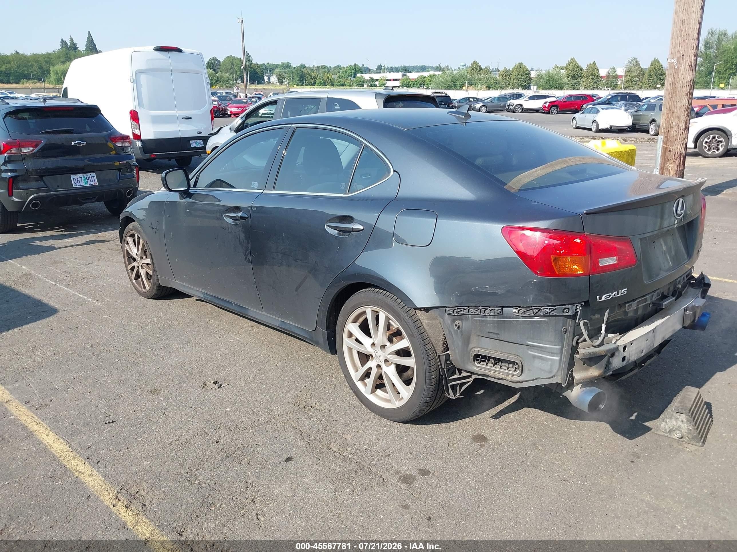 2007 Lexus Is 350   Black vin: JTHBE262375014873