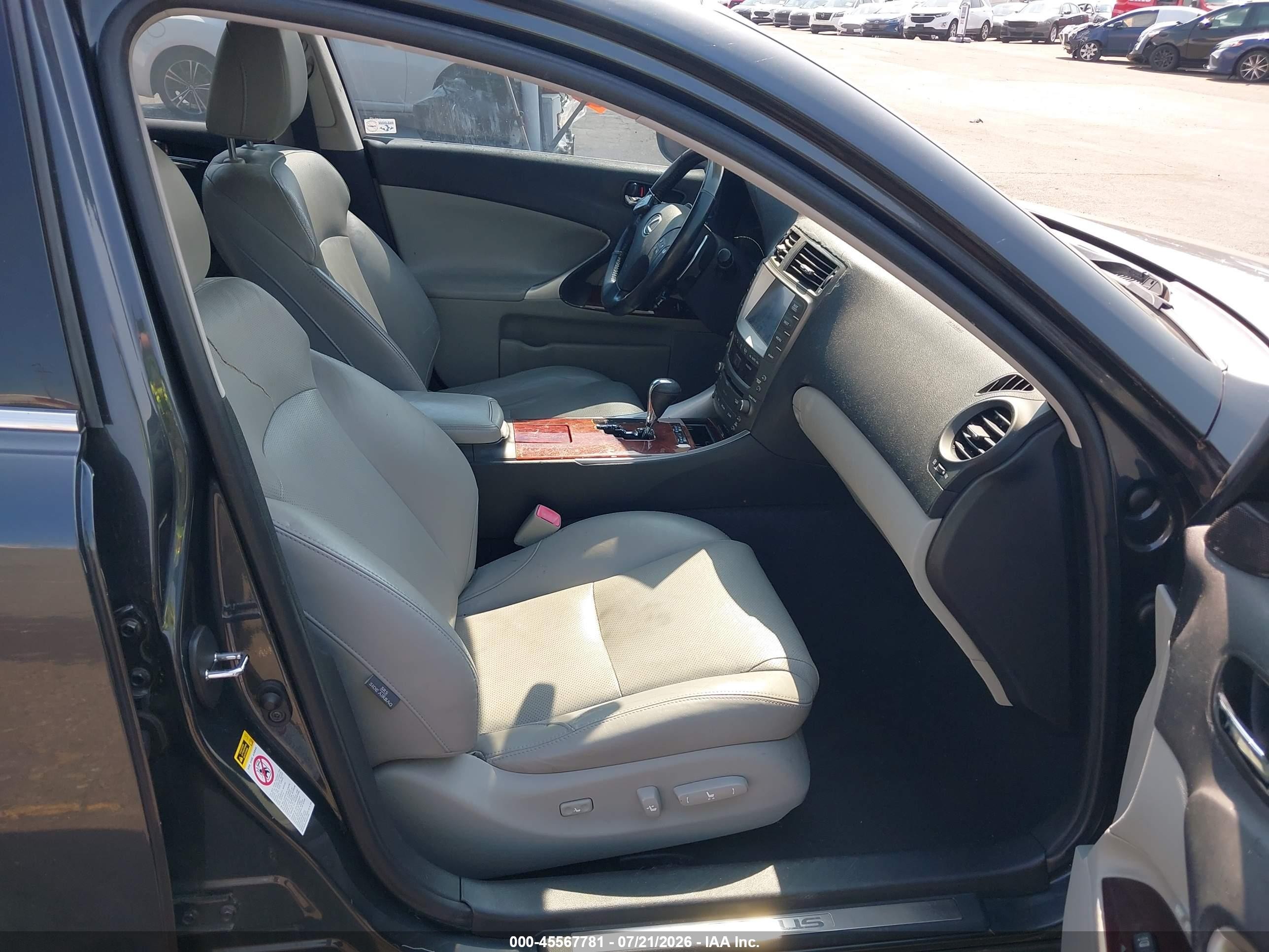 2007 Lexus Is 350   Black vin: JTHBE262375014873