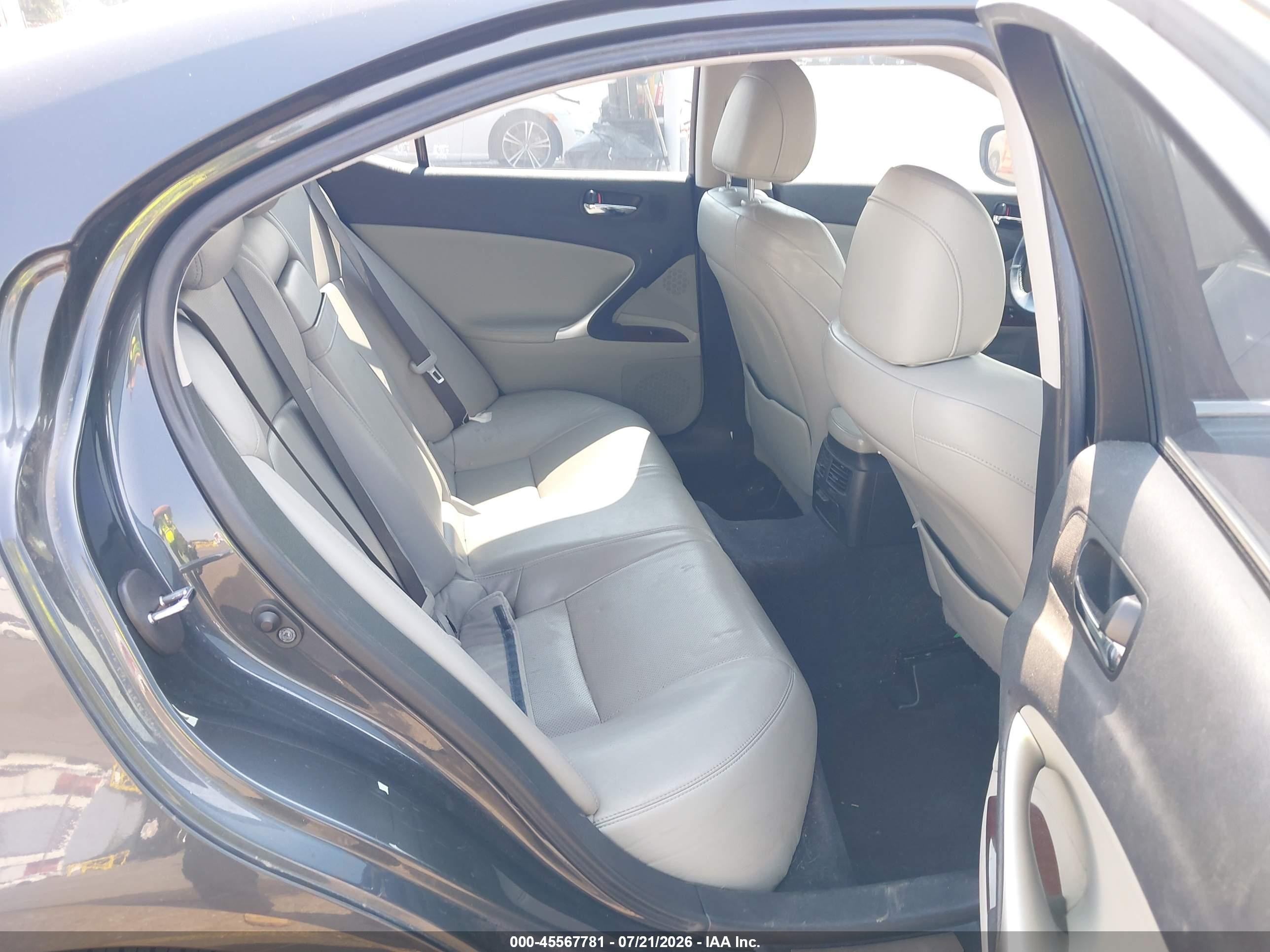 2007 Lexus Is 350   Black vin: JTHBE262375014873