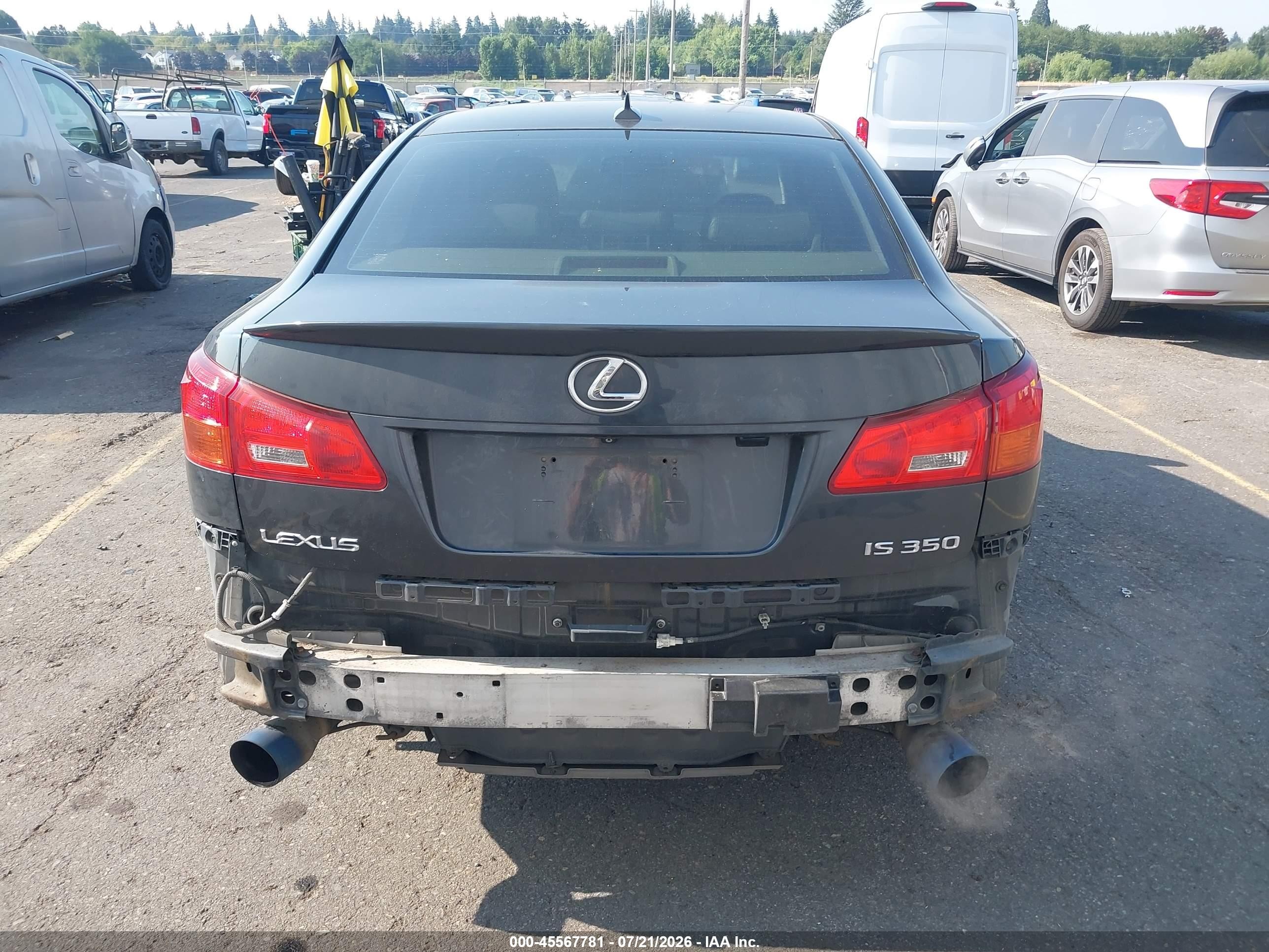 2007 Lexus Is 350   Black vin: JTHBE262375014873