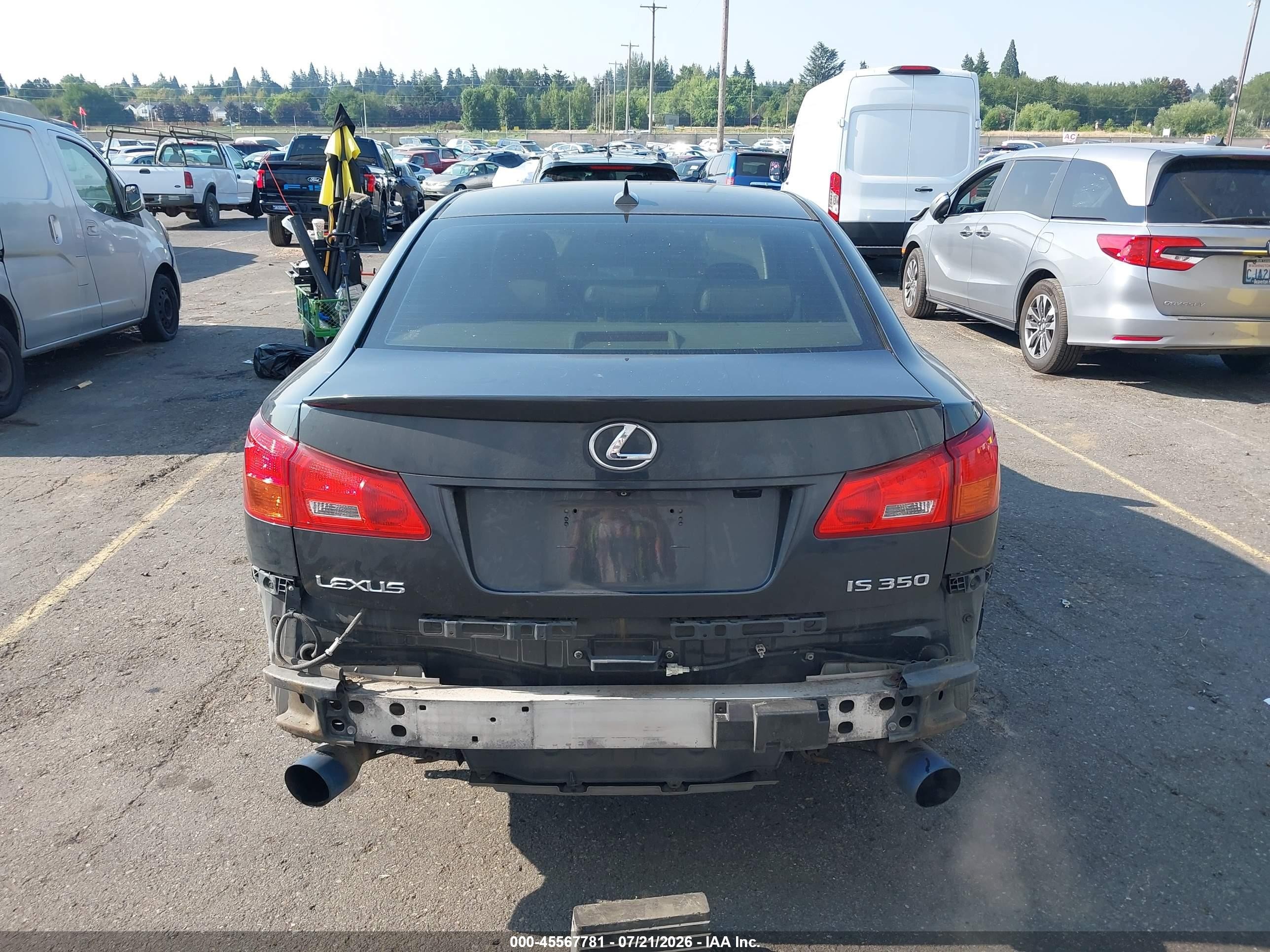 2007 Lexus Is 350   Black vin: JTHBE262375014873