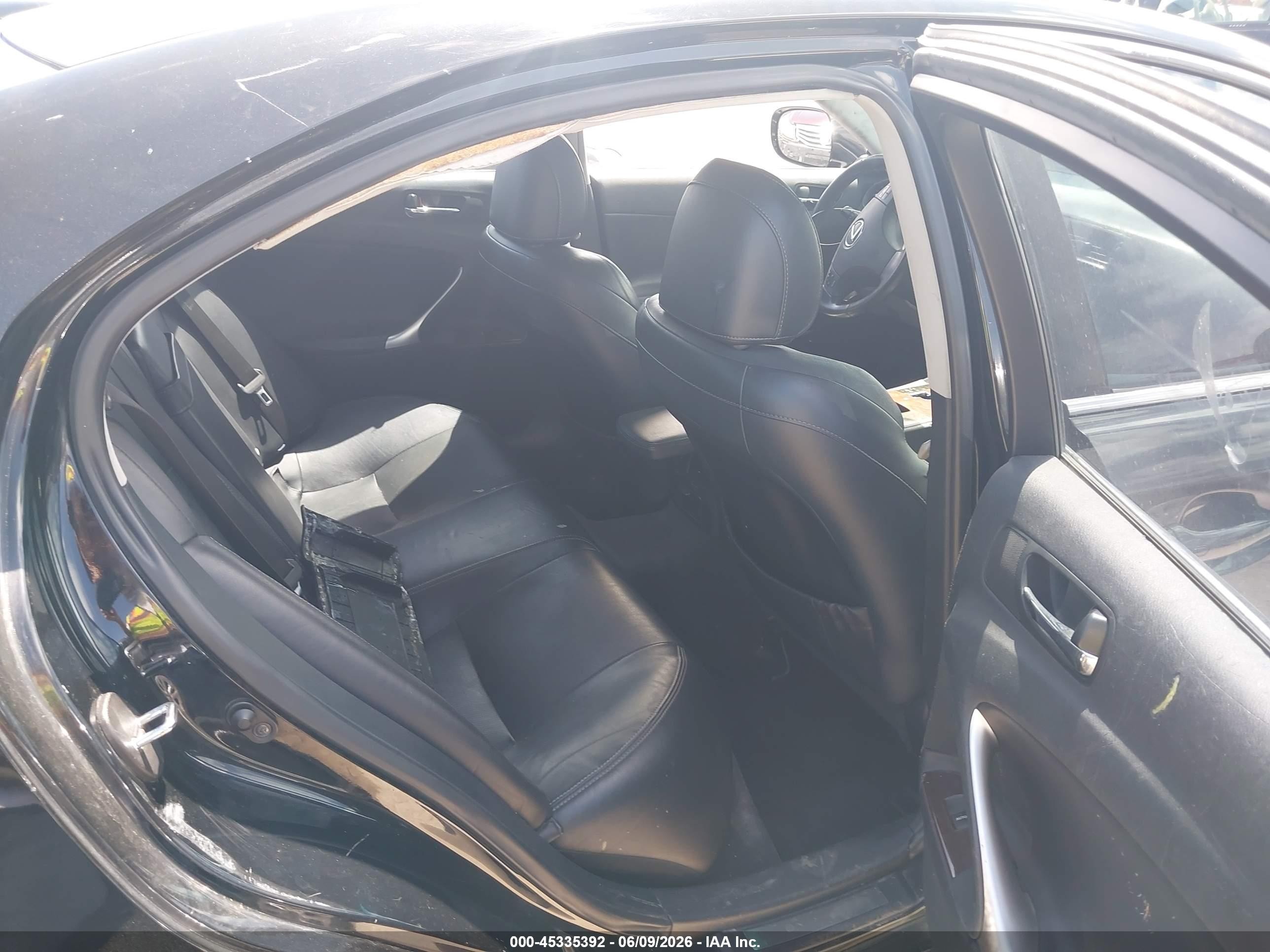 2007 Lexus Is 350 Black vin: JTHBE262475013358