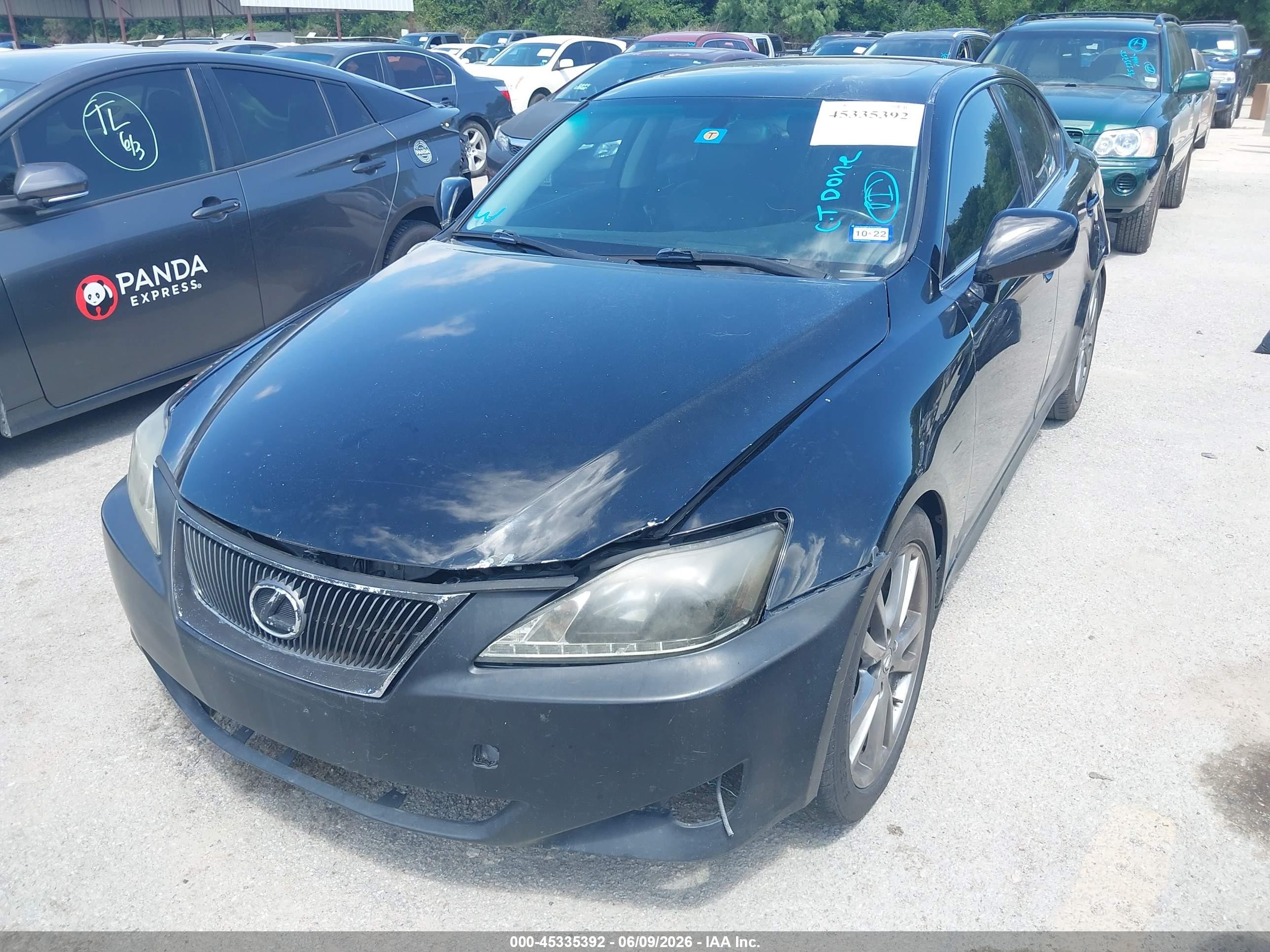 2007 Lexus Is 350 Black vin: JTHBE262475013358