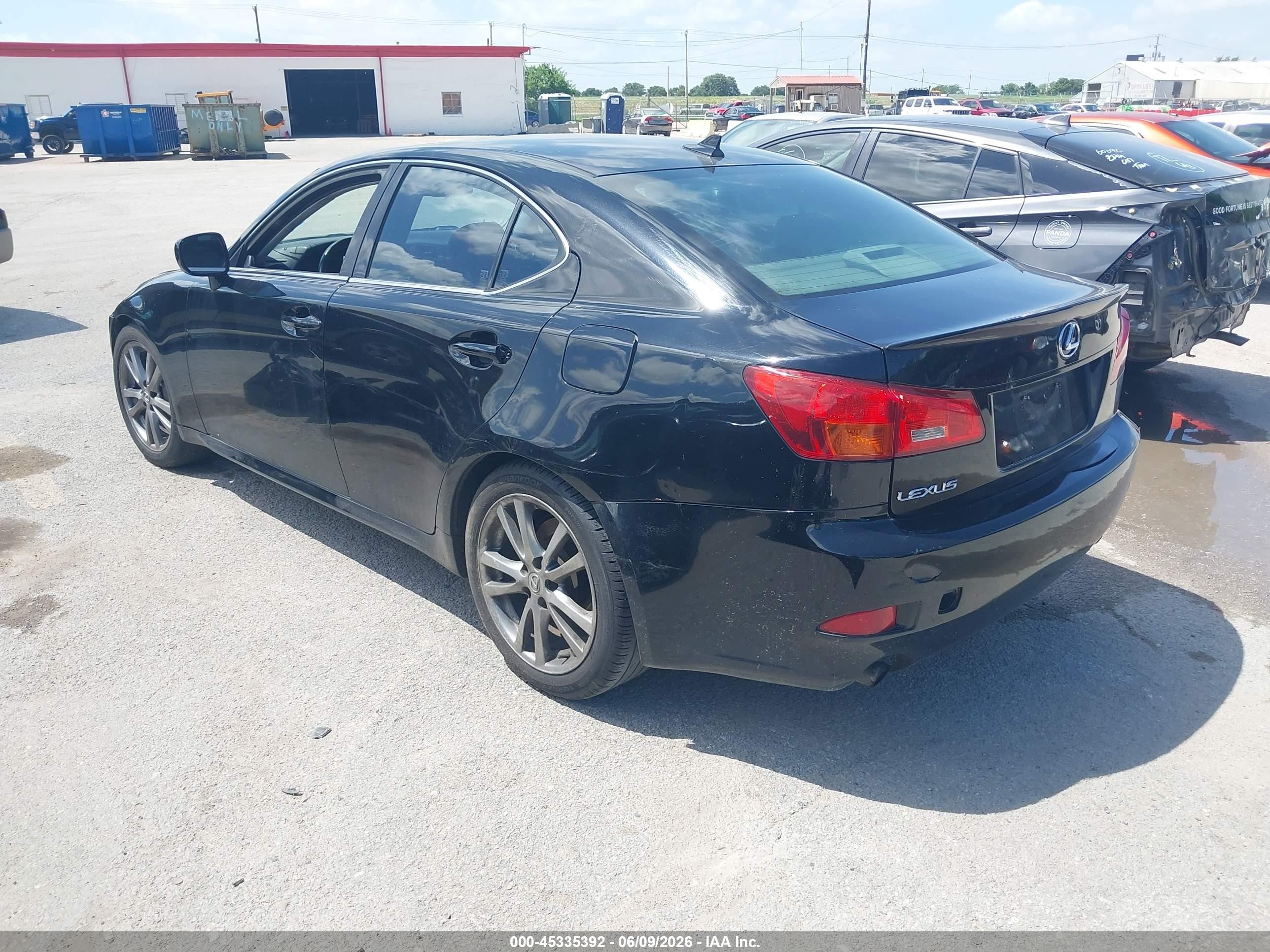 2007 Lexus Is 350 Black vin: JTHBE262475013358