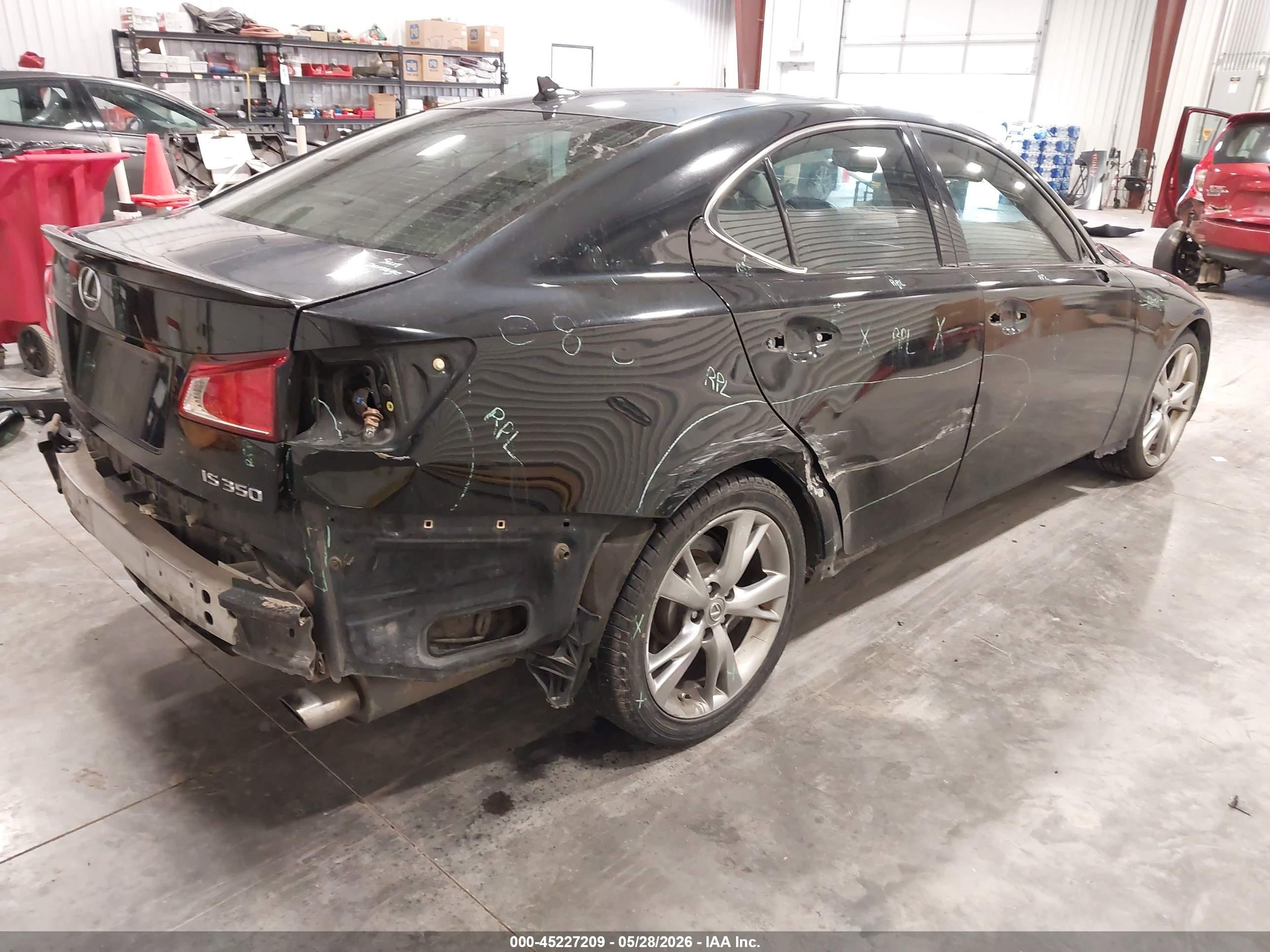 2009 Lexus Is 350 Black vin: JTHBE262495022127