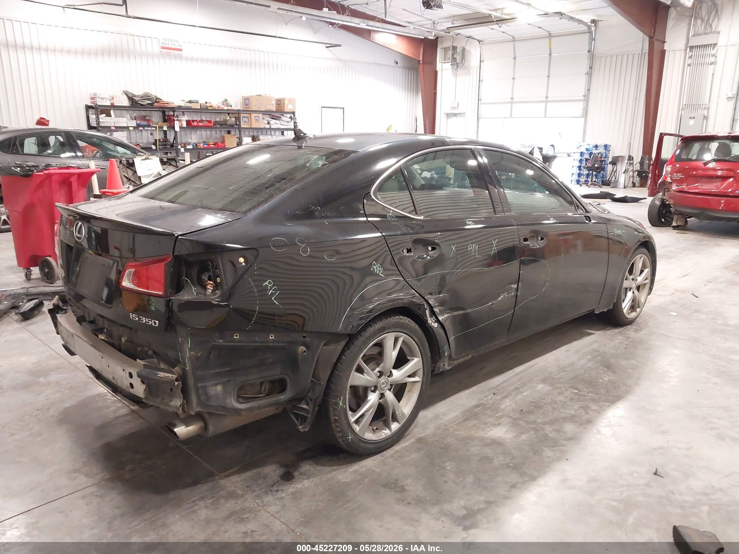 2009 Lexus Is 350 Black vin: JTHBE262495022127