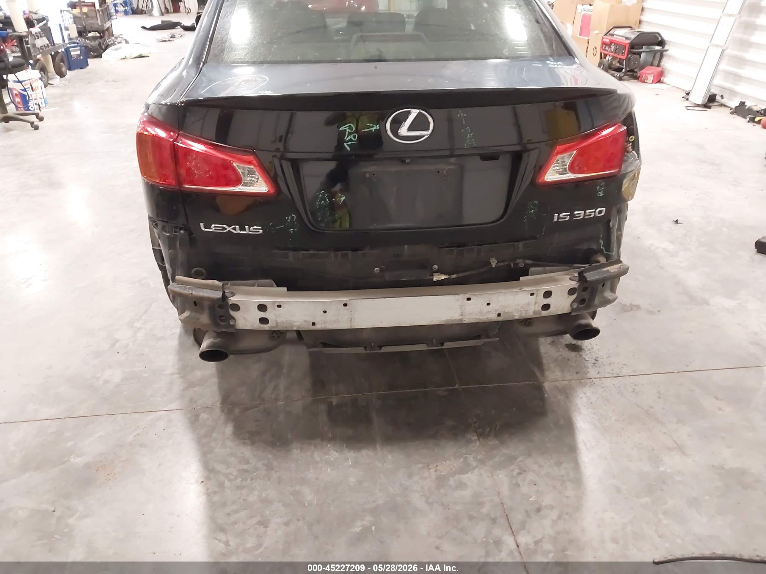 2009 Lexus Is 350 Black vin: JTHBE262495022127