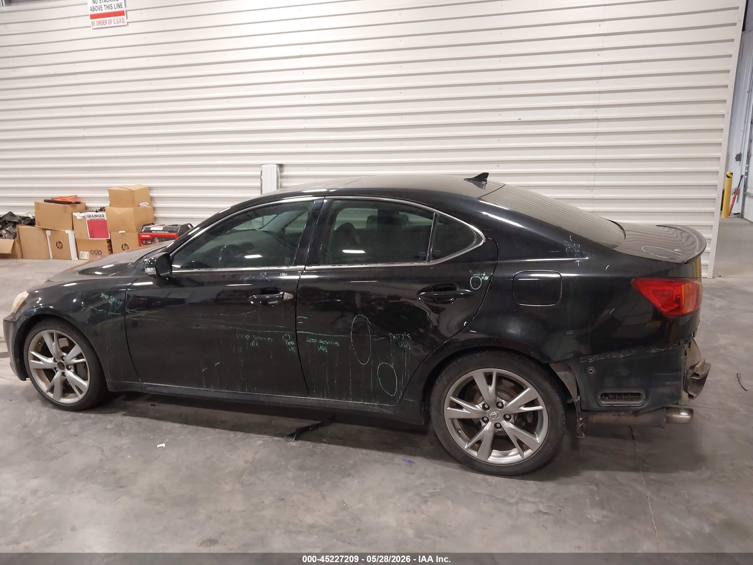 2009 Lexus Is 350 Black vin: JTHBE262495022127