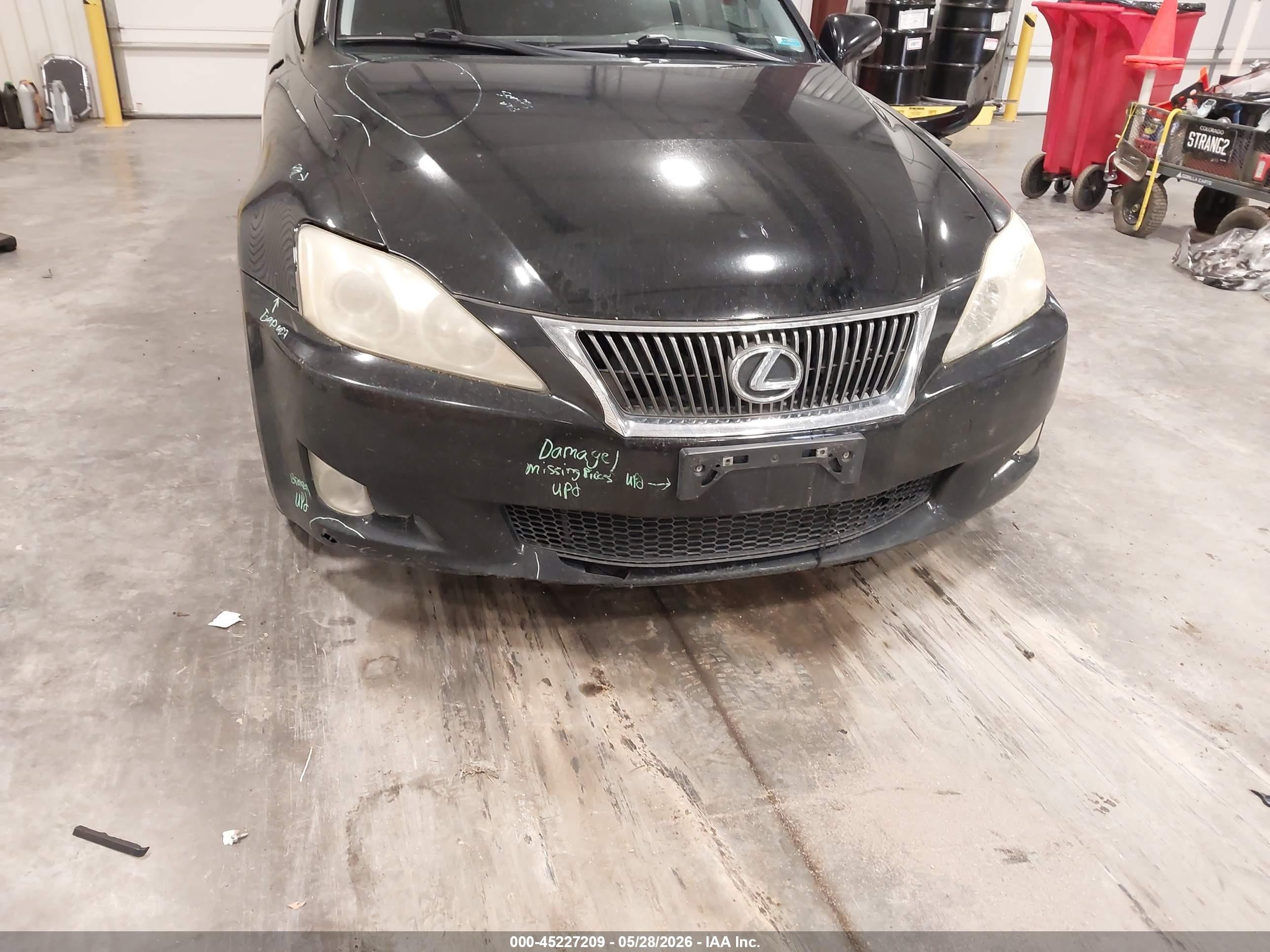 2009 Lexus Is 350 Black vin: JTHBE262495022127