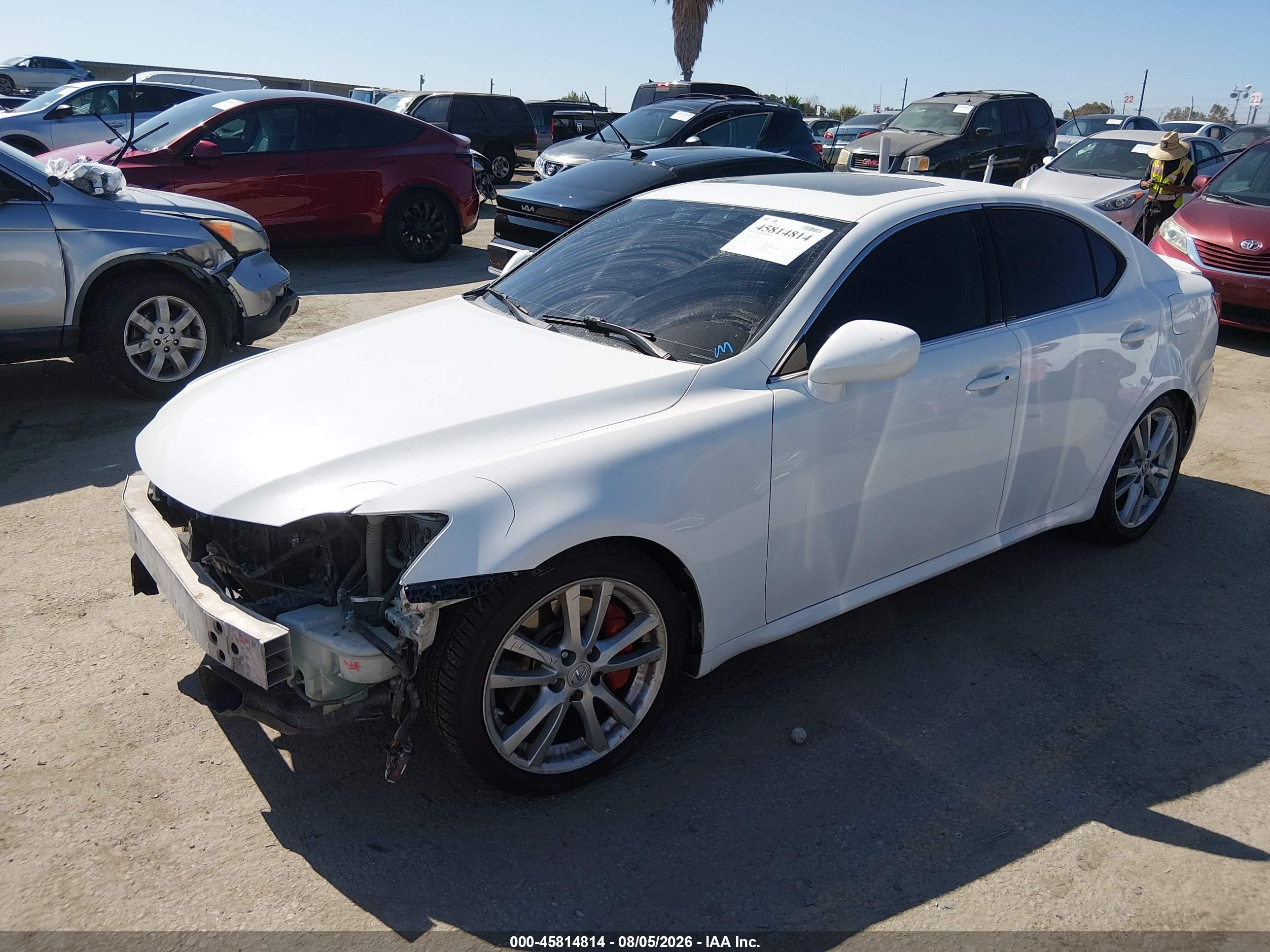 2006 Lexus Is 350   White vin: JTHBE262562005348