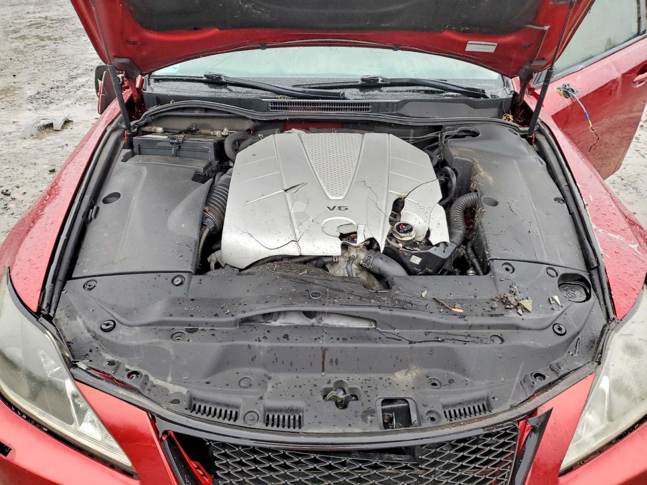 2006 Lexus Is 350 Base Maroon vin: JTHBE262565008040