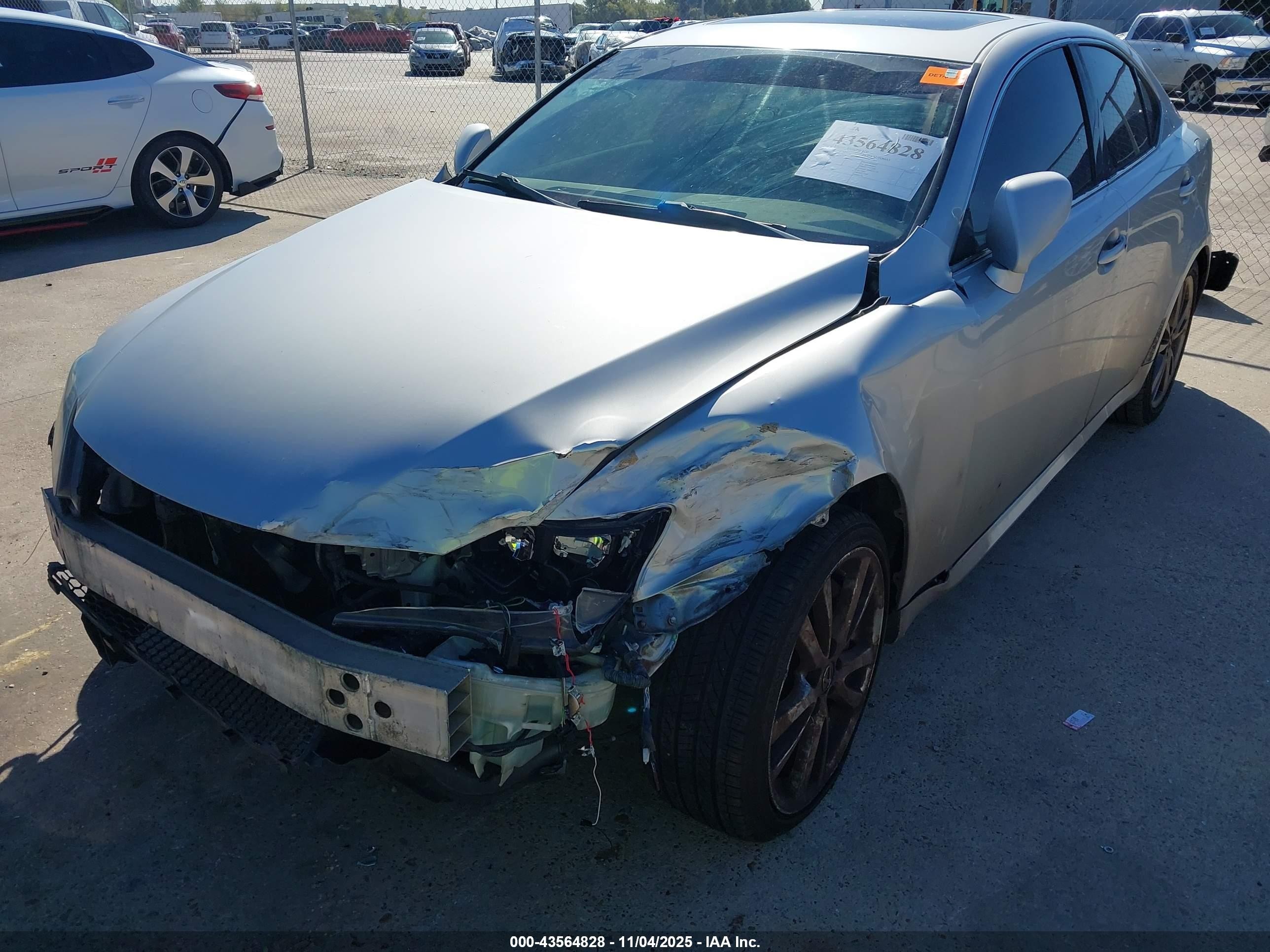2008 Lexus Is 350   Silver vin: JTHBE262585019574
