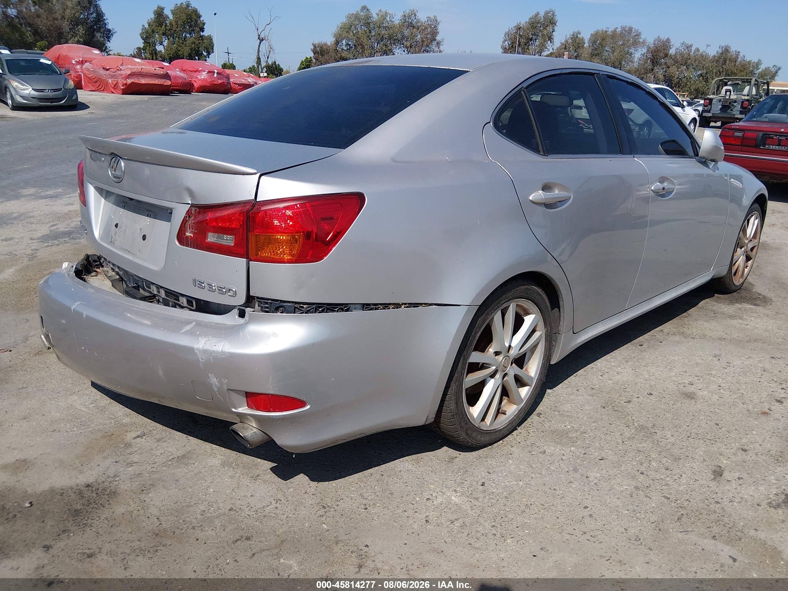 2006 Lexus Is 350 Silver vin: JTHBE262662002569