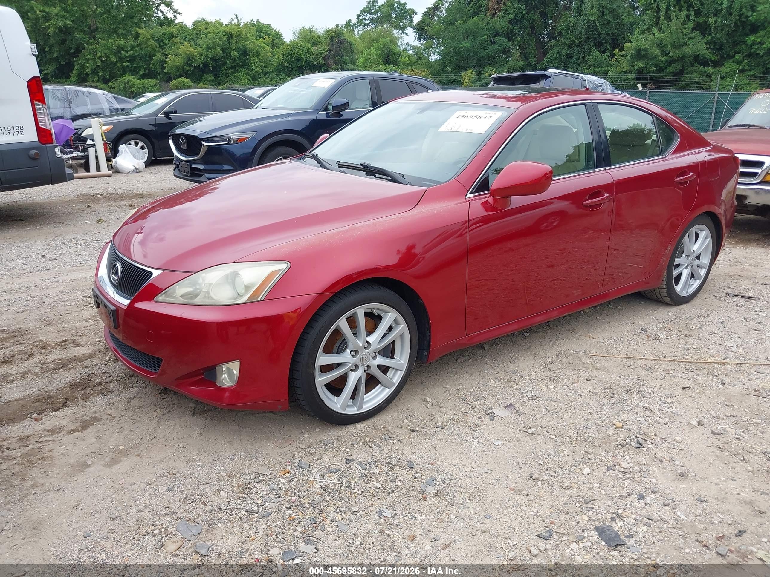 2007 Lexus Is 350   Red vin: JTHBE262672008079