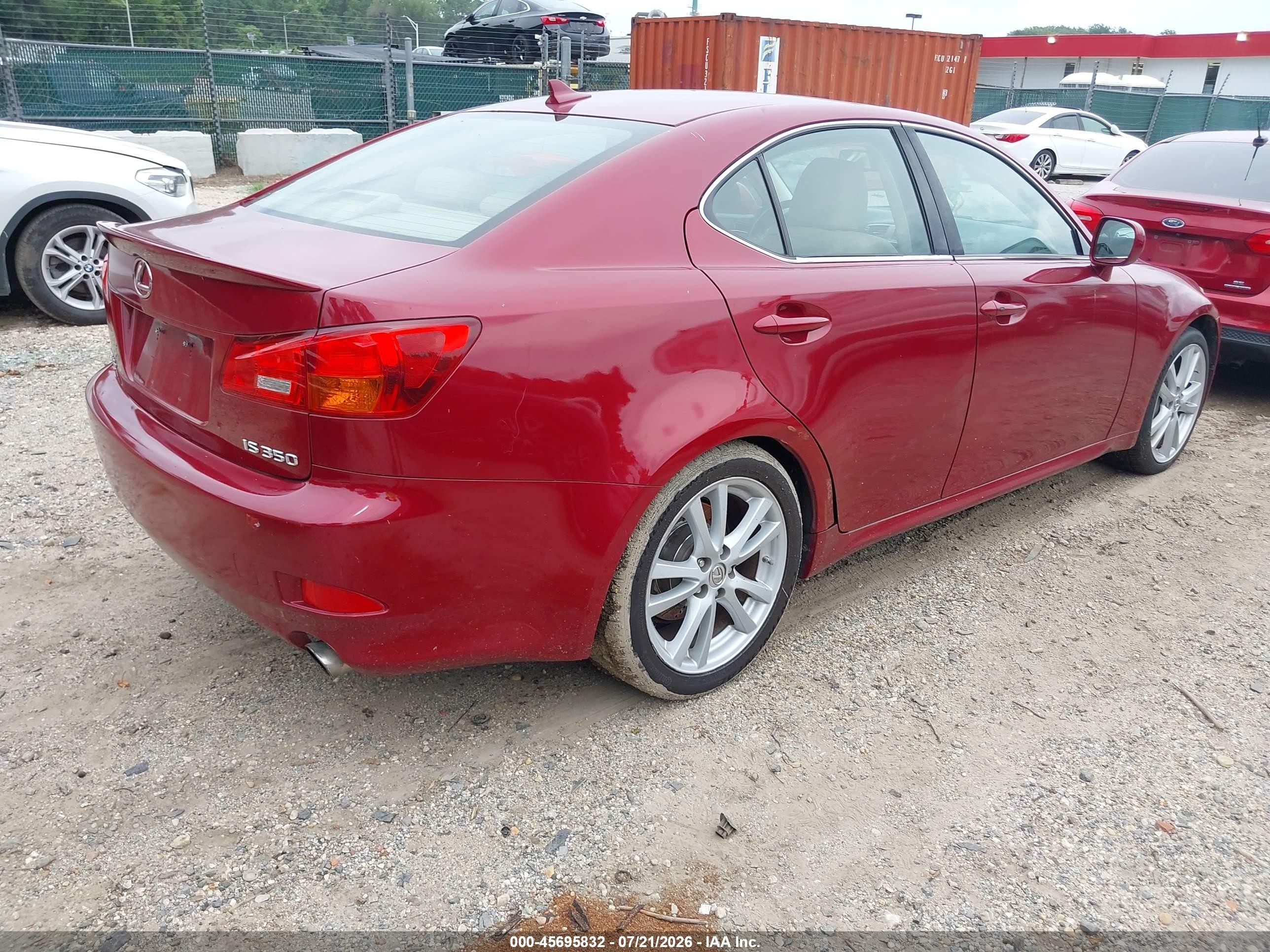 2007 Lexus Is 350   Red vin: JTHBE262672008079