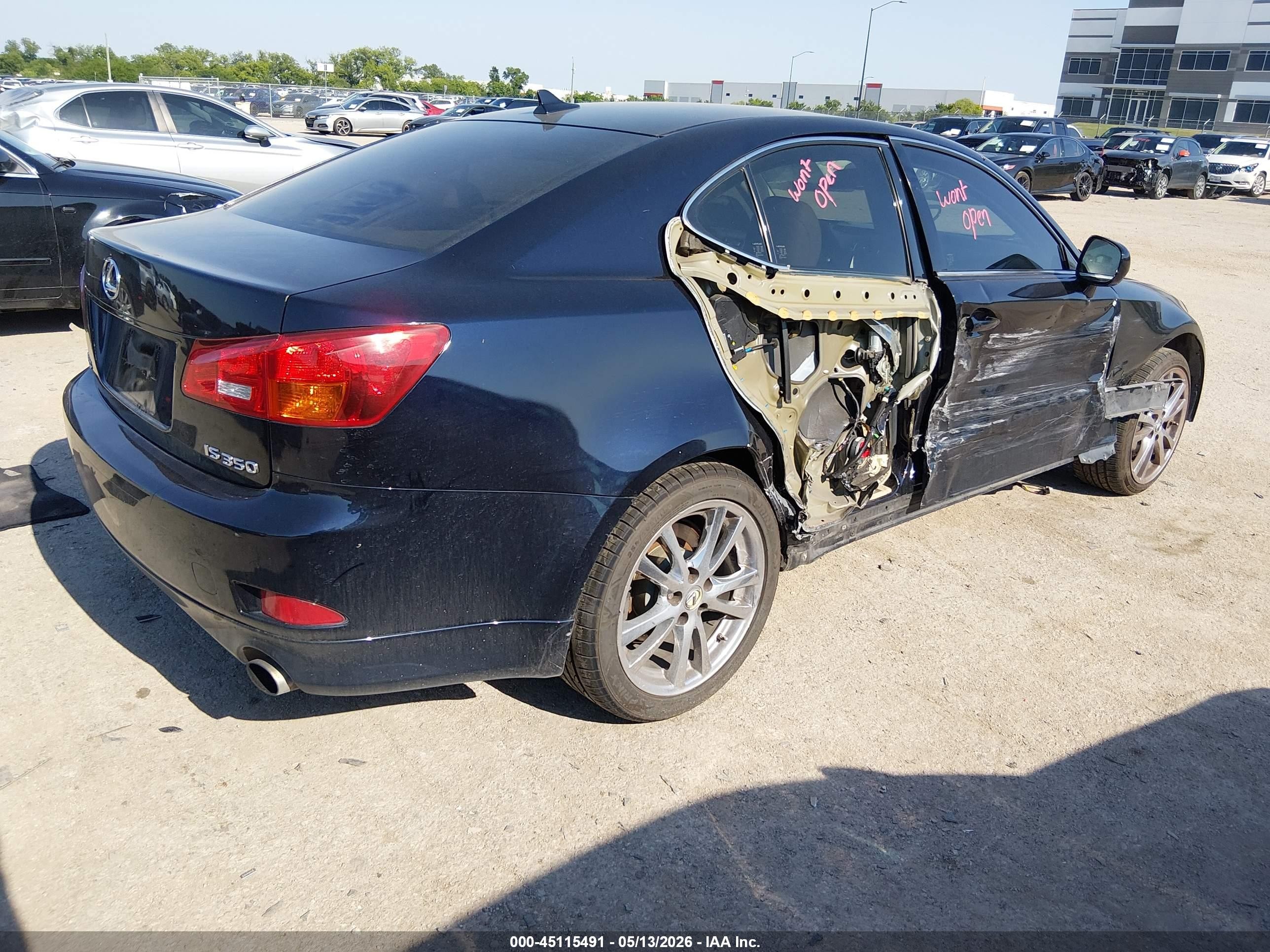 2008 Lexus Is 350   Blue vin: JTHBE262682014188