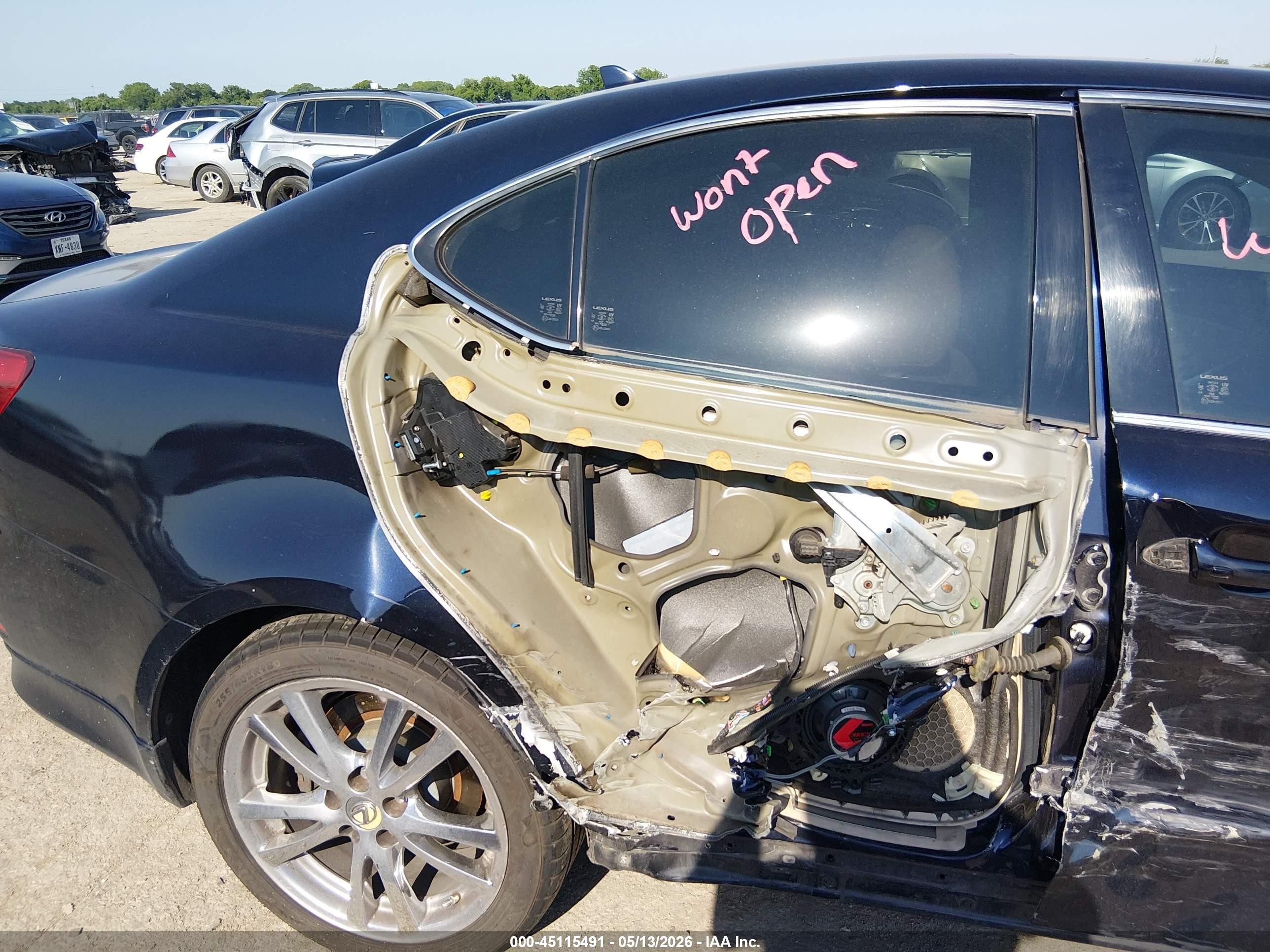 2008 Lexus Is 350   Blue vin: JTHBE262682014188