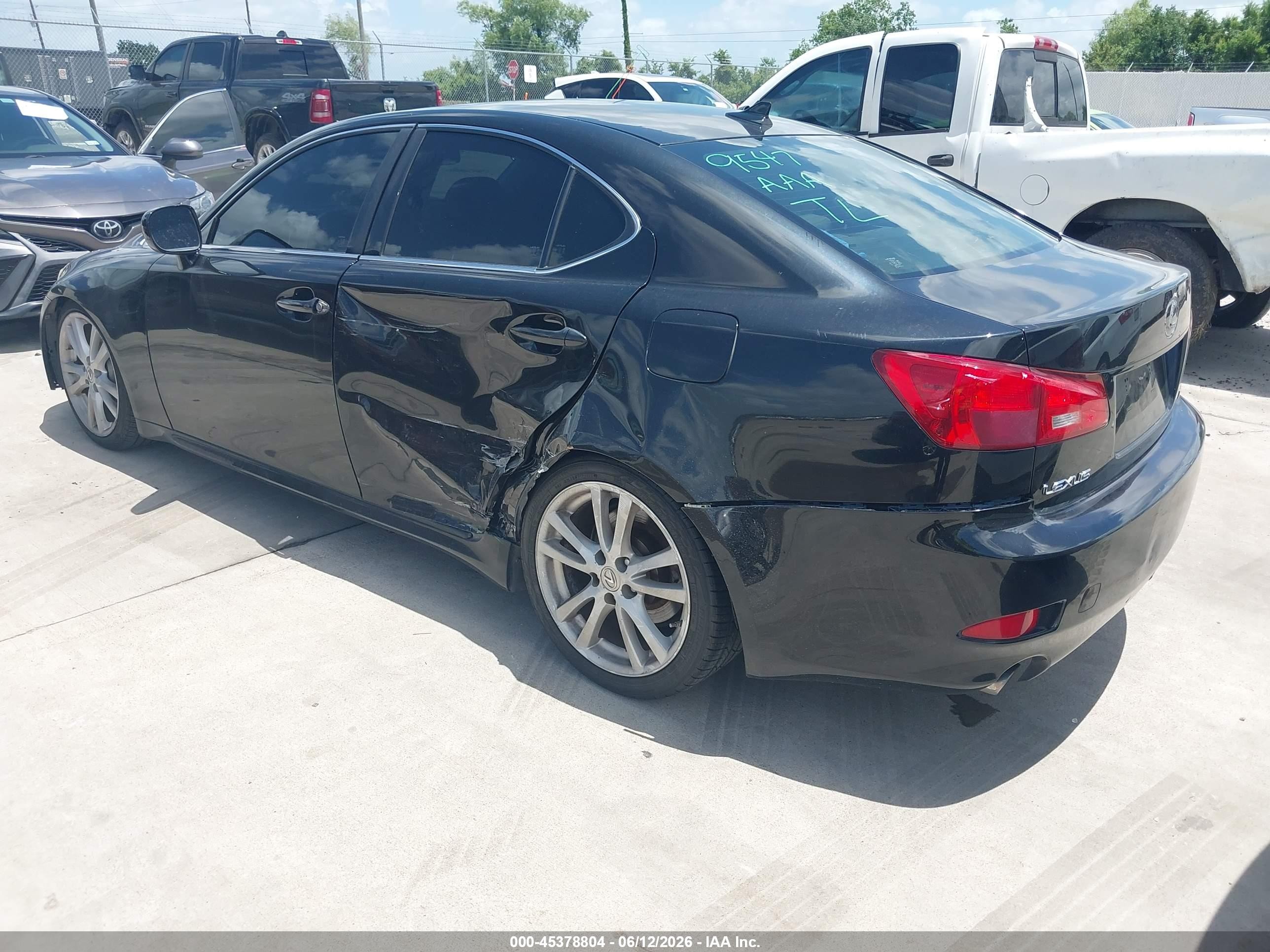2007 Lexus Is 350   Black vin: JTHBE262772011511