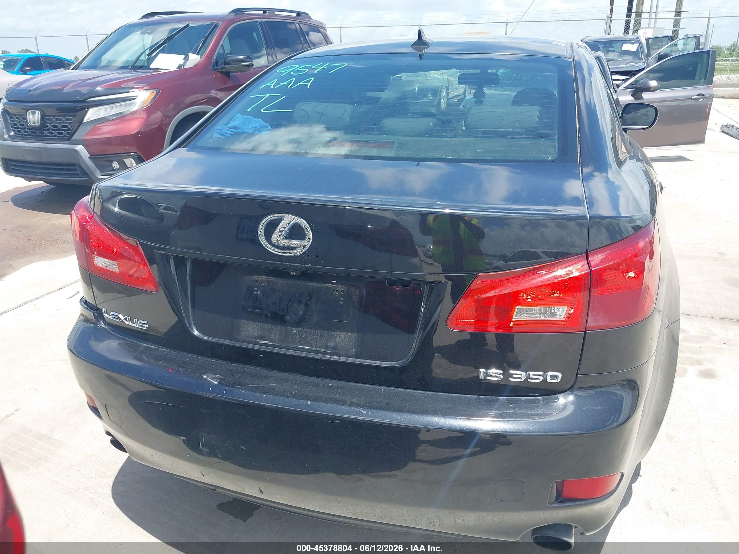 2007 Lexus Is 350   Black vin: JTHBE262772011511