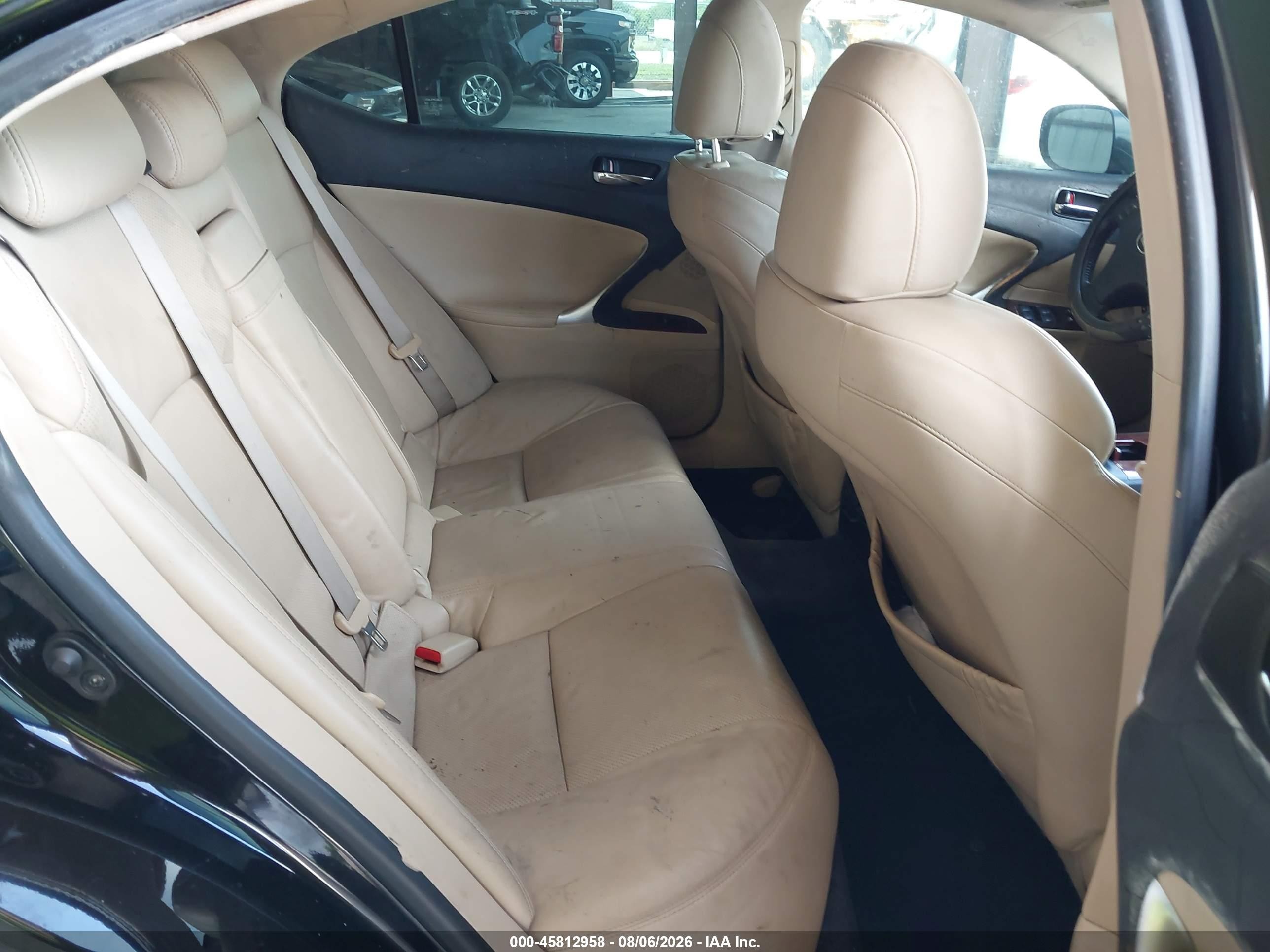 2008 Lexus Is 350   Black vin: JTHBE262782015799