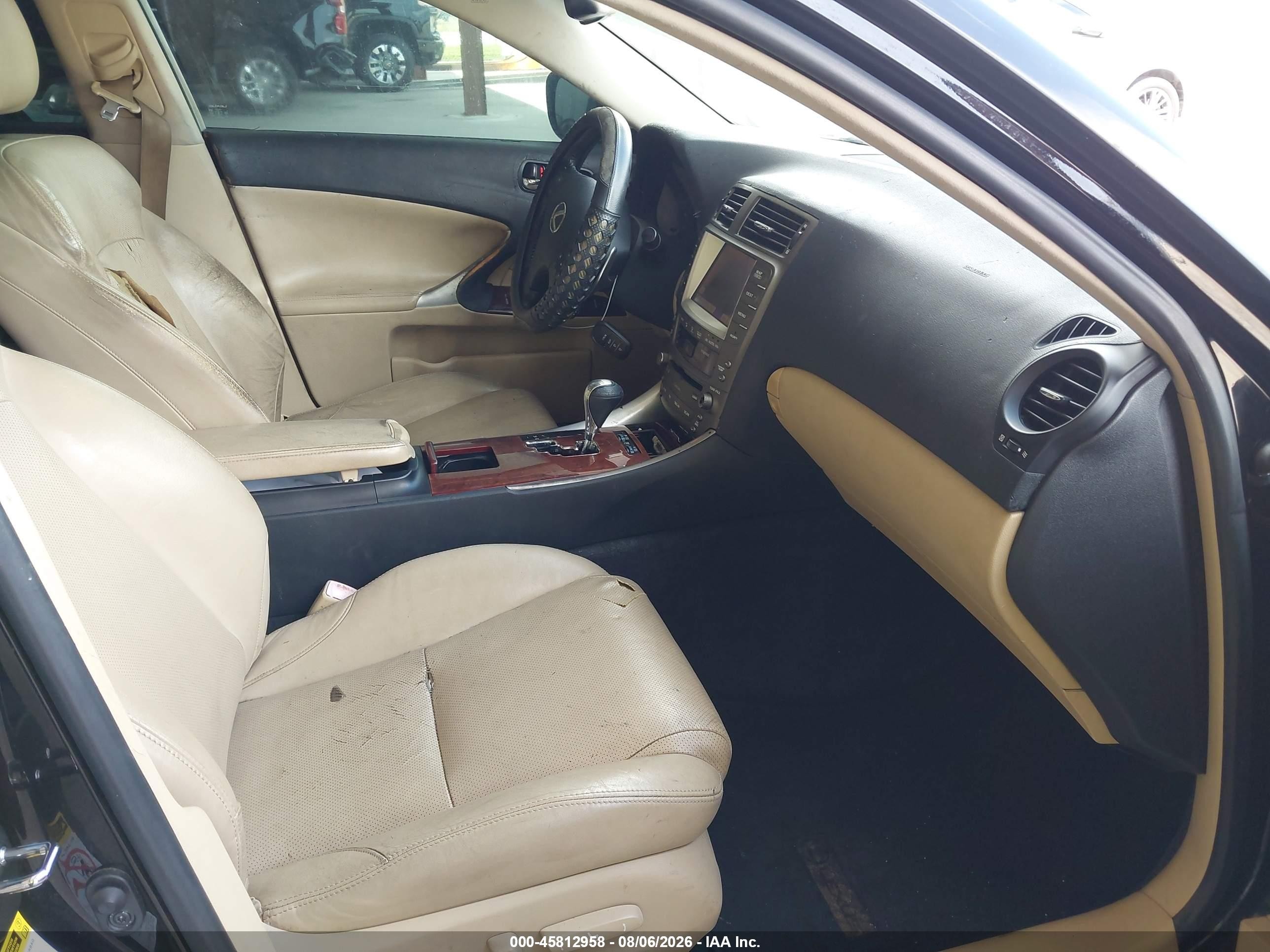 2008 Lexus Is 350   Black vin: JTHBE262782015799
