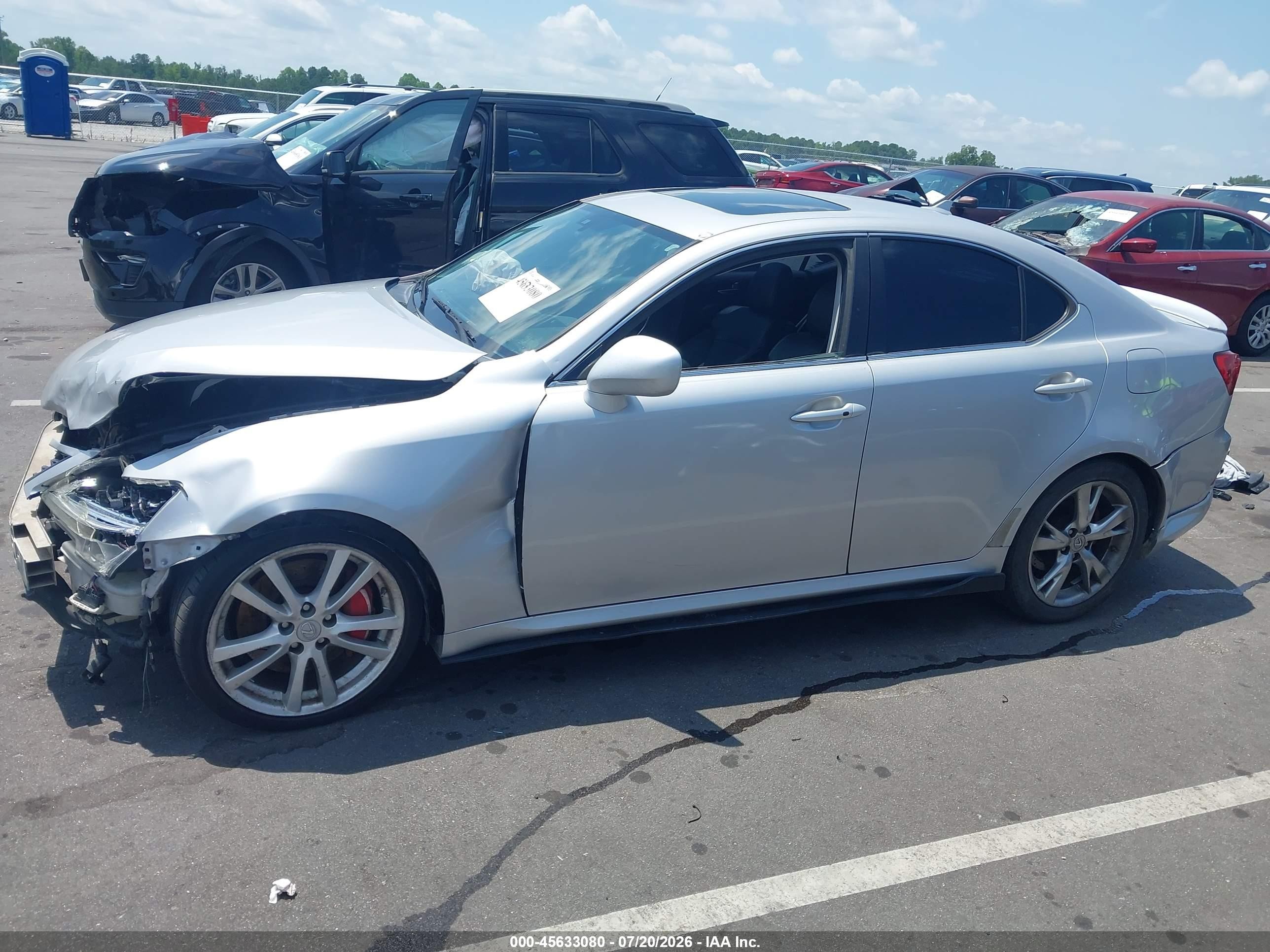 2007 Lexus Is 350   Silver vin: JTHBE262875014142