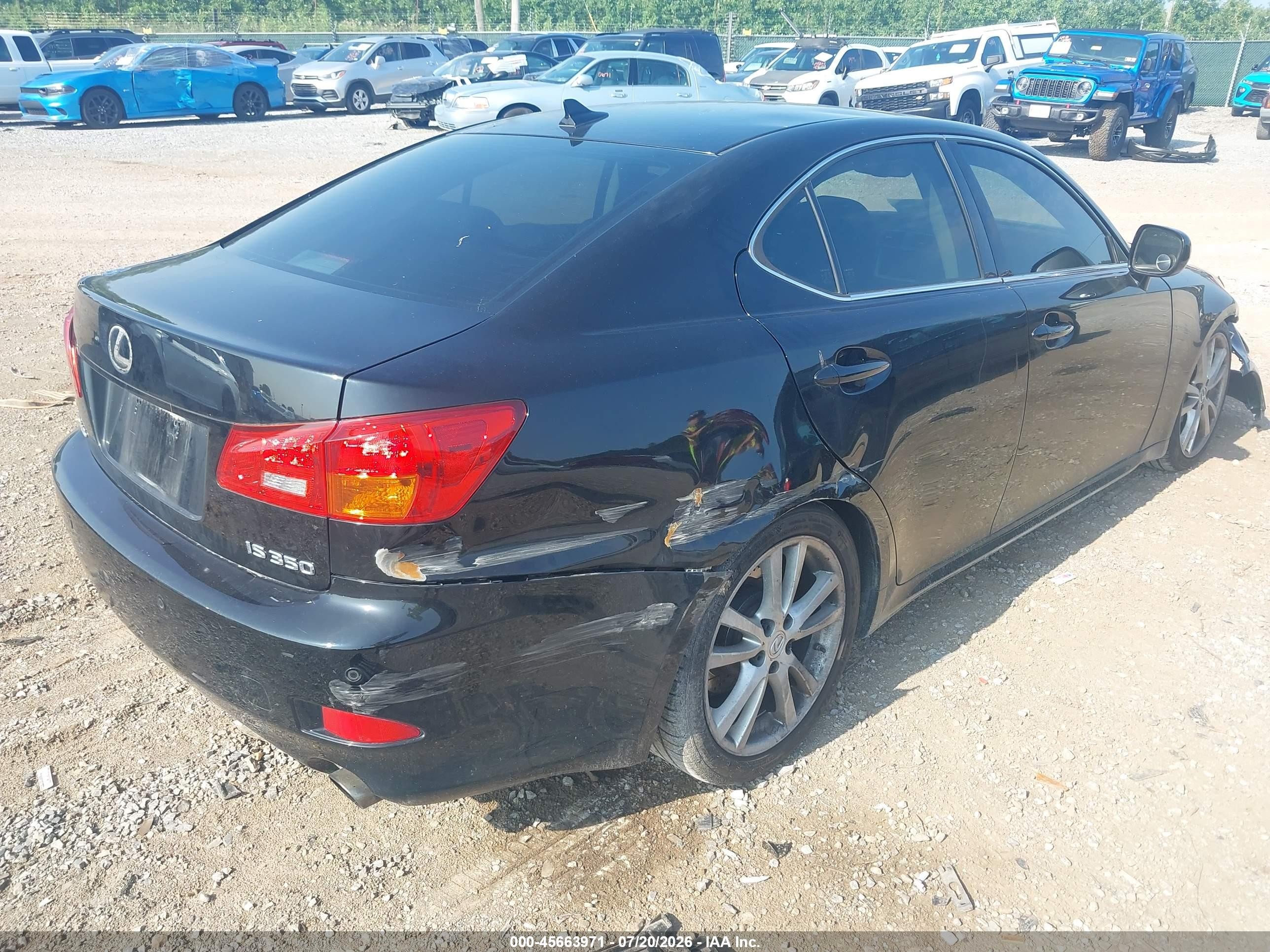 2008 Lexus Is 350   Black vin: JTHBE262882015245