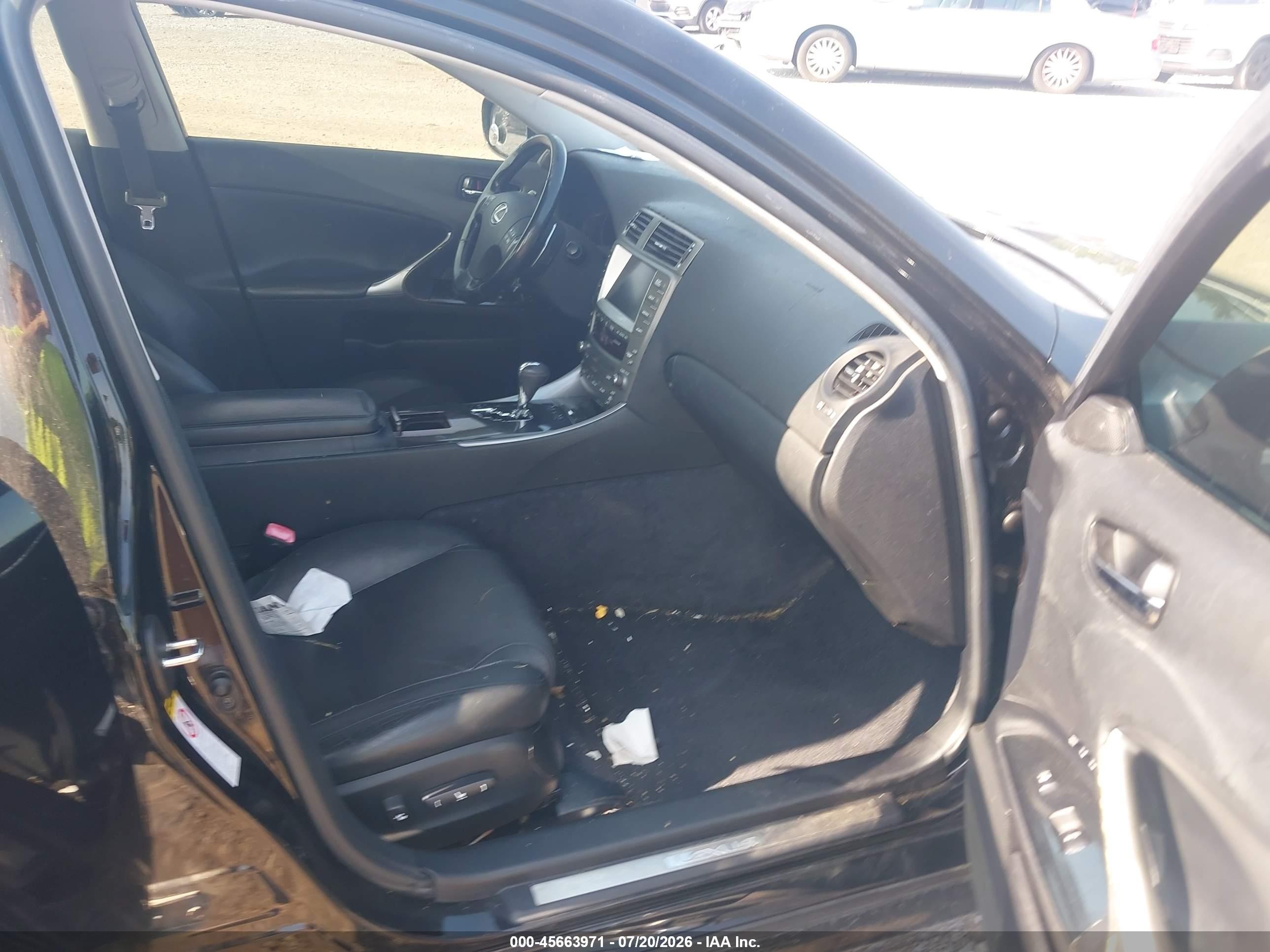 2008 Lexus Is 350   Black vin: JTHBE262882015245