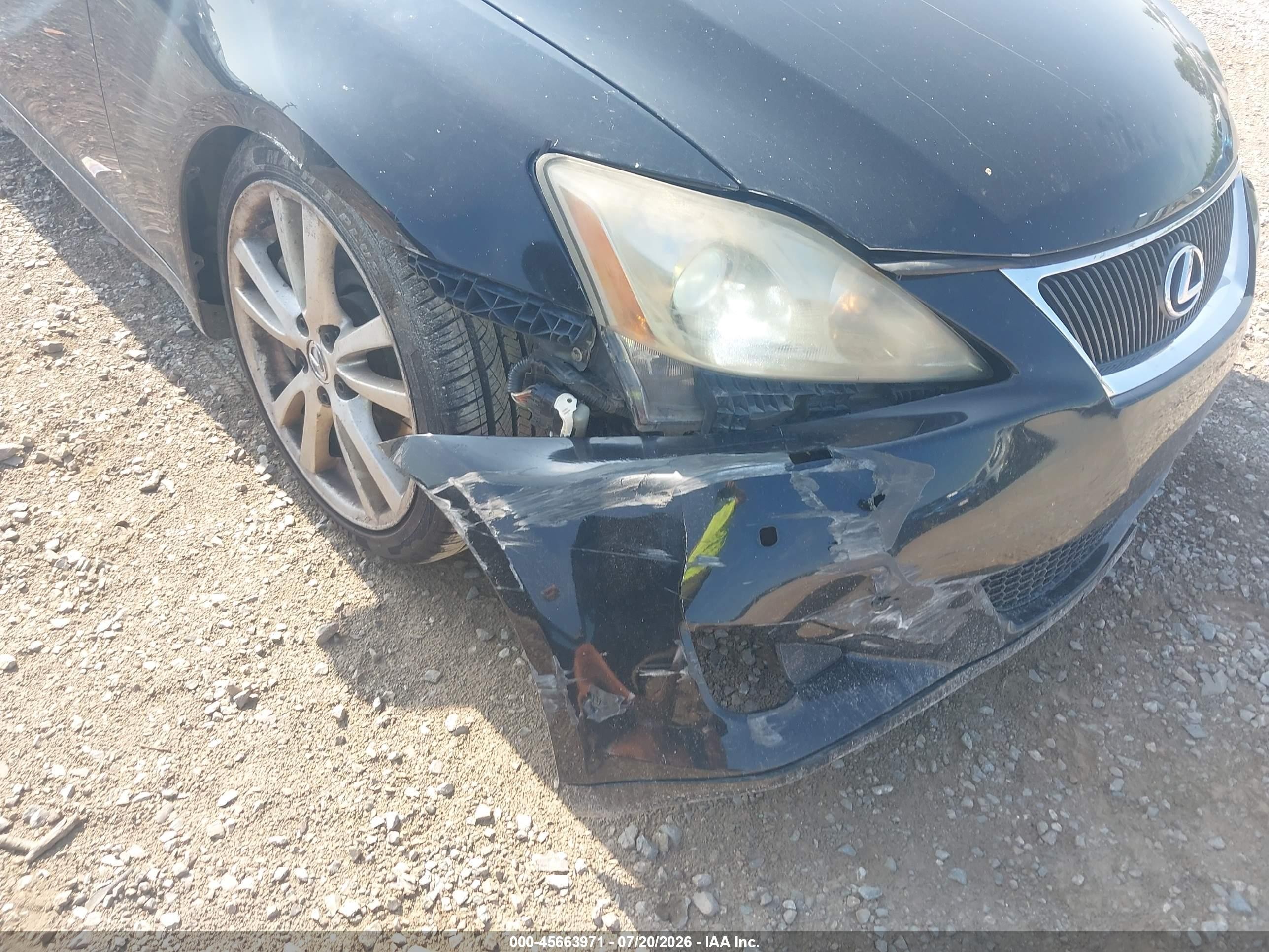 2008 Lexus Is 350   Black vin: JTHBE262882015245
