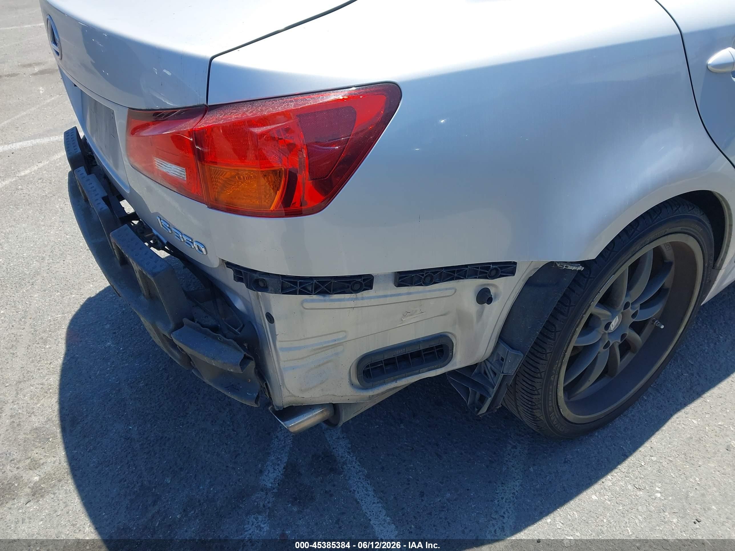 2006 Lexus Is 350 Silver vin: JTHBE262962006941