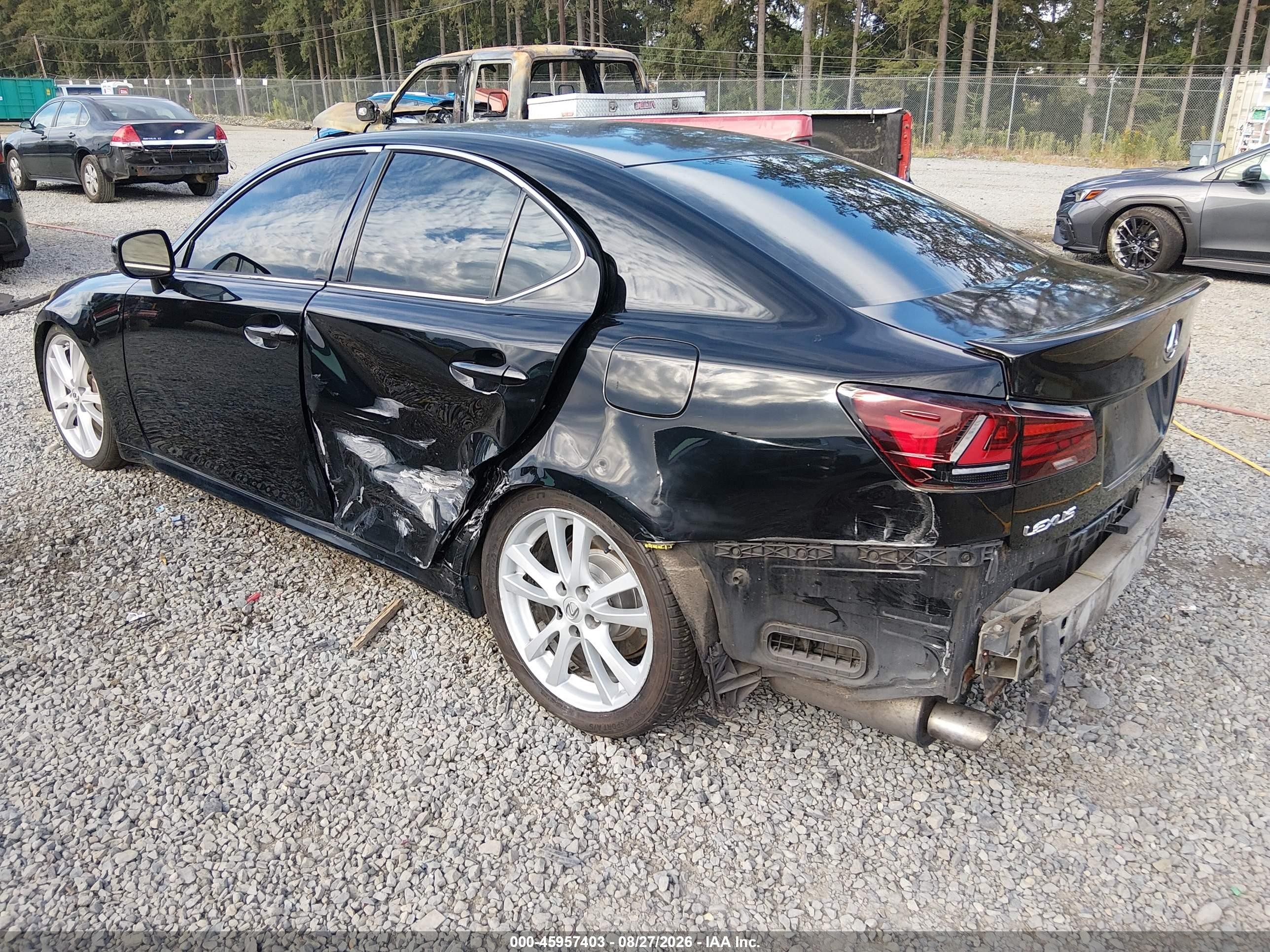 2006 Lexus Is 350   Black vin: JTHBE262965005657