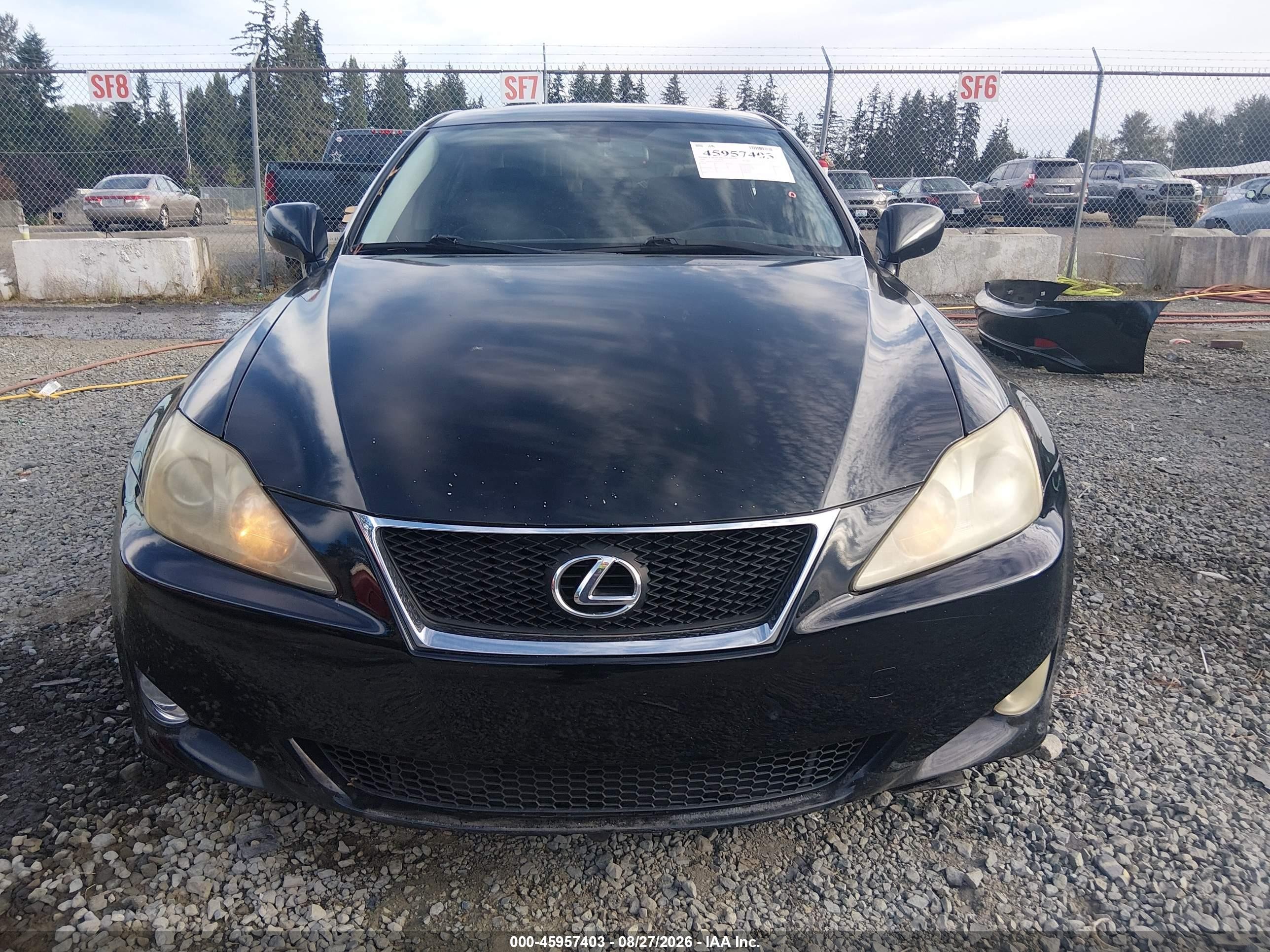 2006 Lexus Is 350   Black vin: JTHBE262965005657