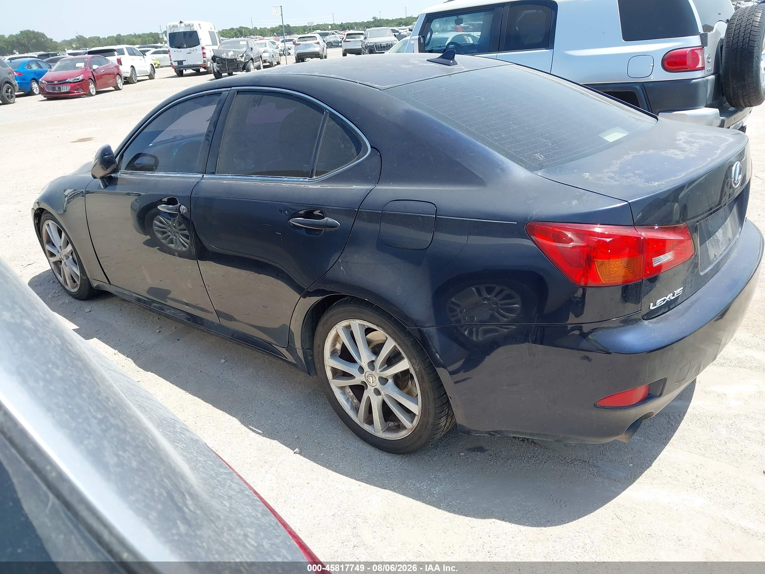 2007 Lexus Is 350   Black vin: JTHBE262975011881