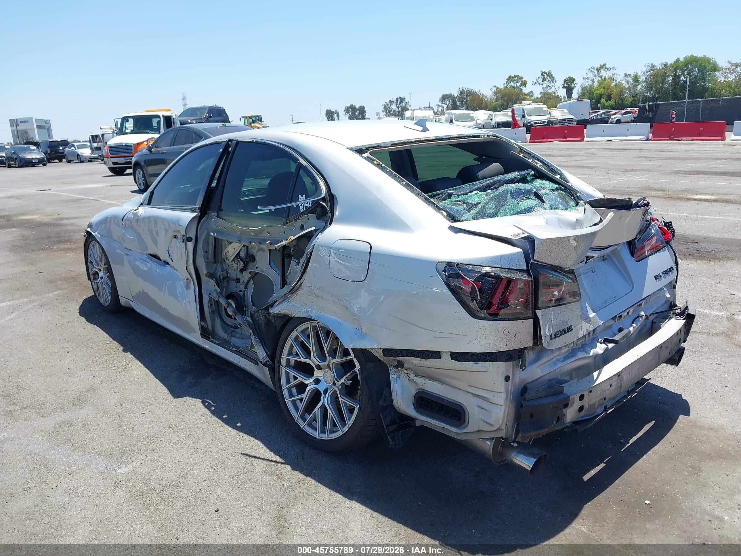 2007 Lexus Is 350   Серебряный vin: JTHBE262975013534