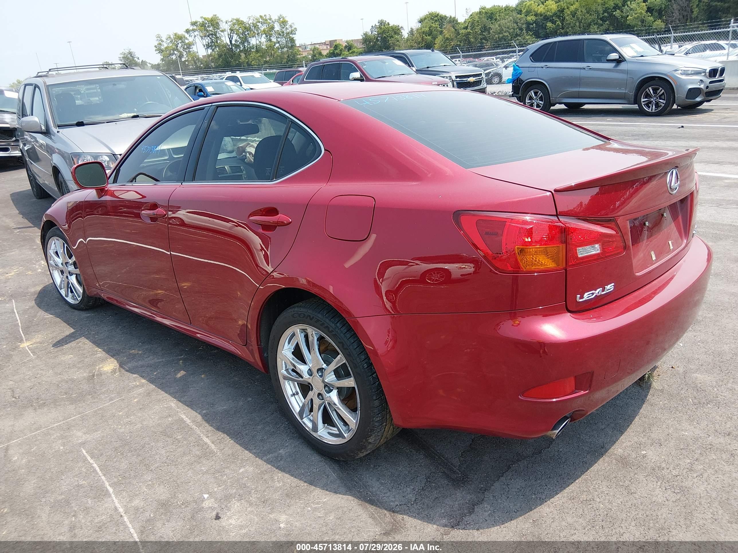 2006 Lexus Is 350   Burgundy vin: JTHBE262X65009331