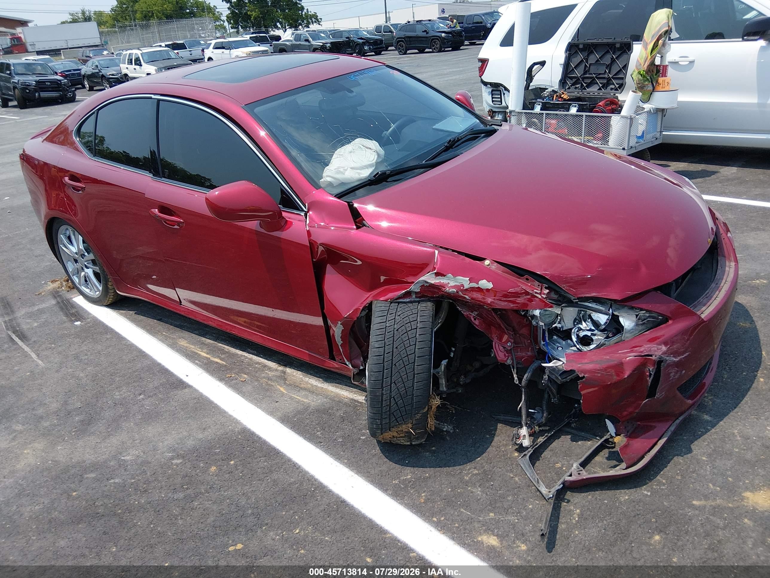 2006 Lexus Is 350   Burgundy vin: JTHBE262X65009331