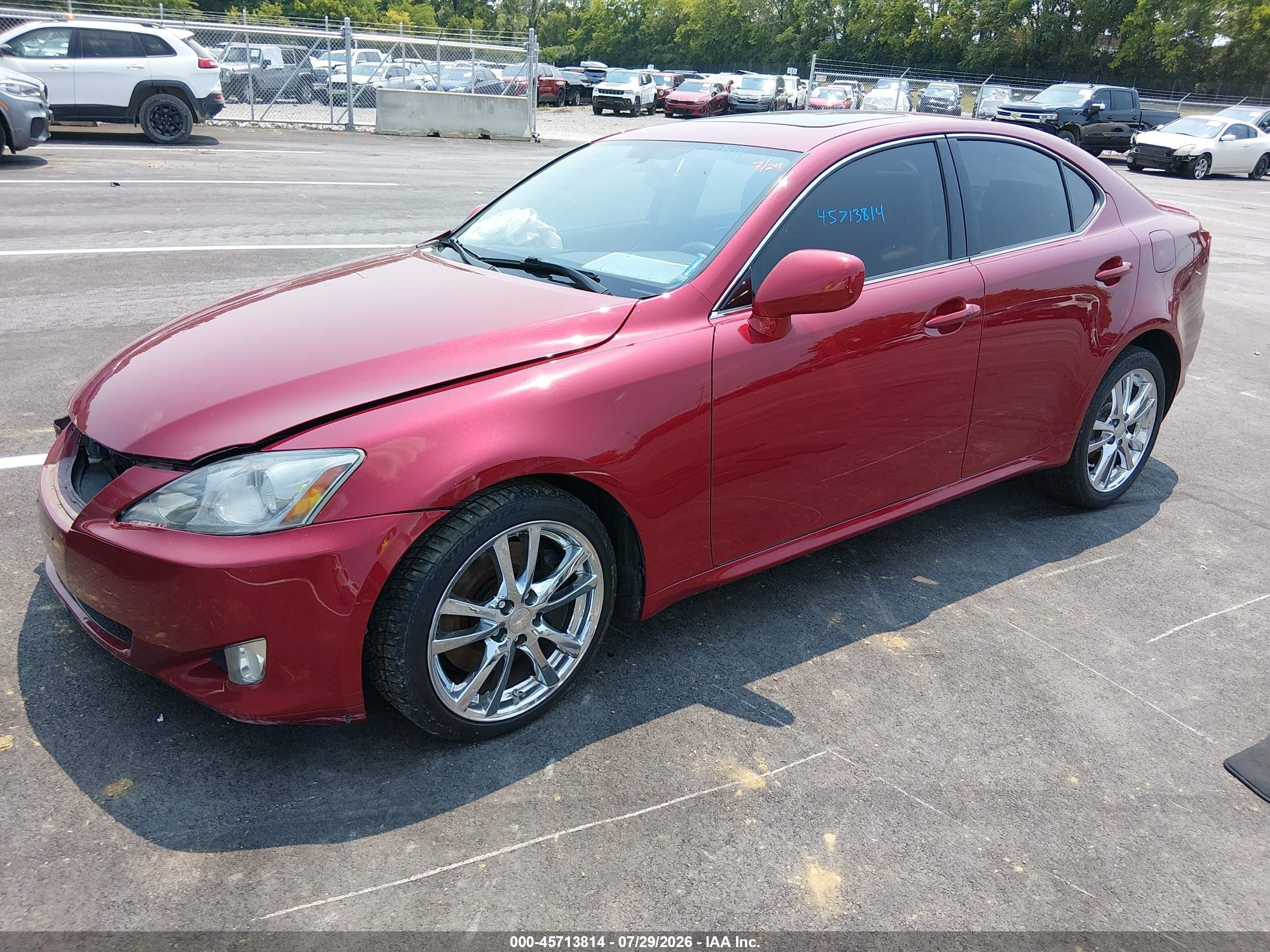2006 Lexus Is 350   Burgundy vin: JTHBE262X65009331
