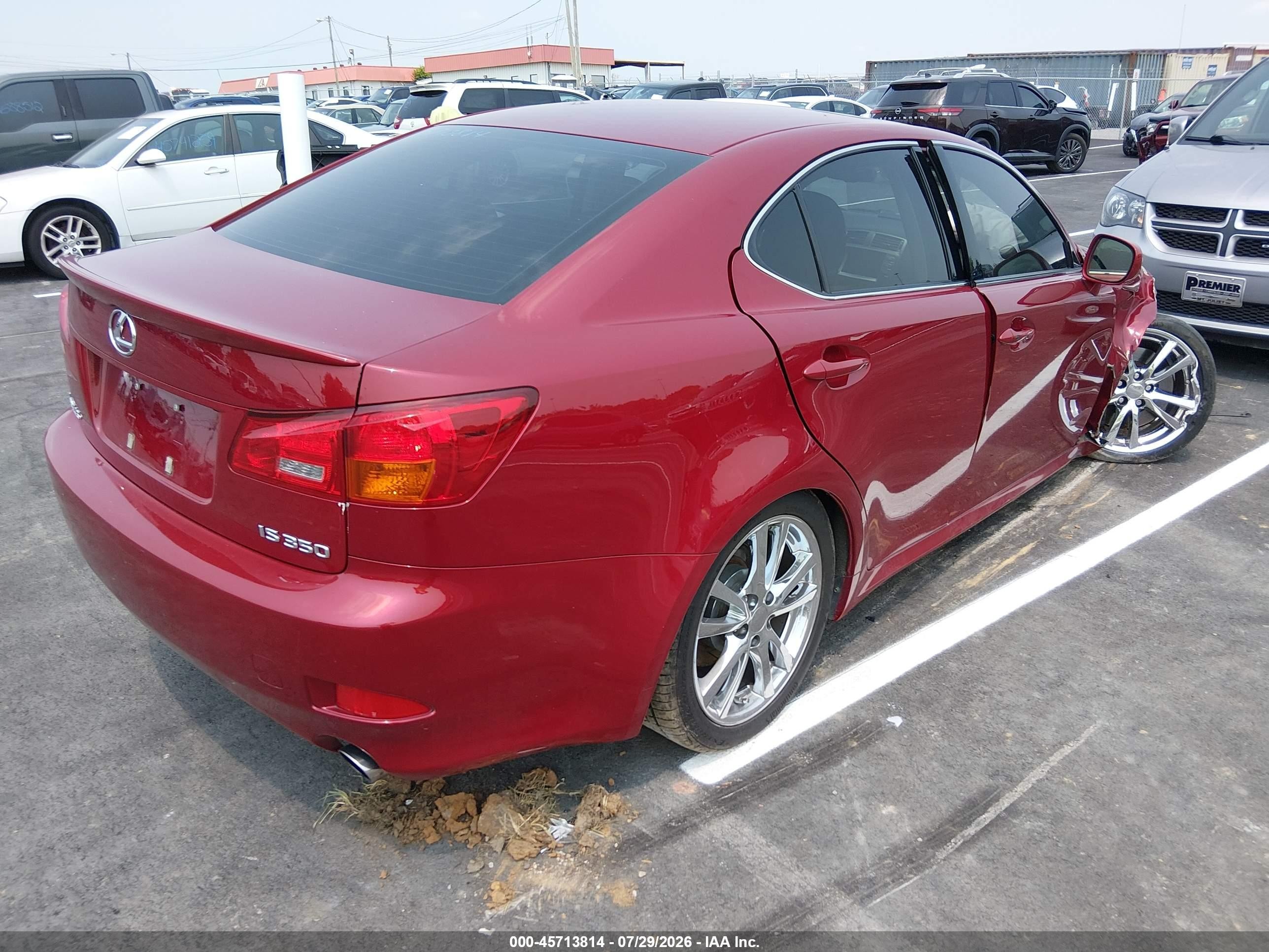2006 Lexus Is 350   Burgundy vin: JTHBE262X65009331