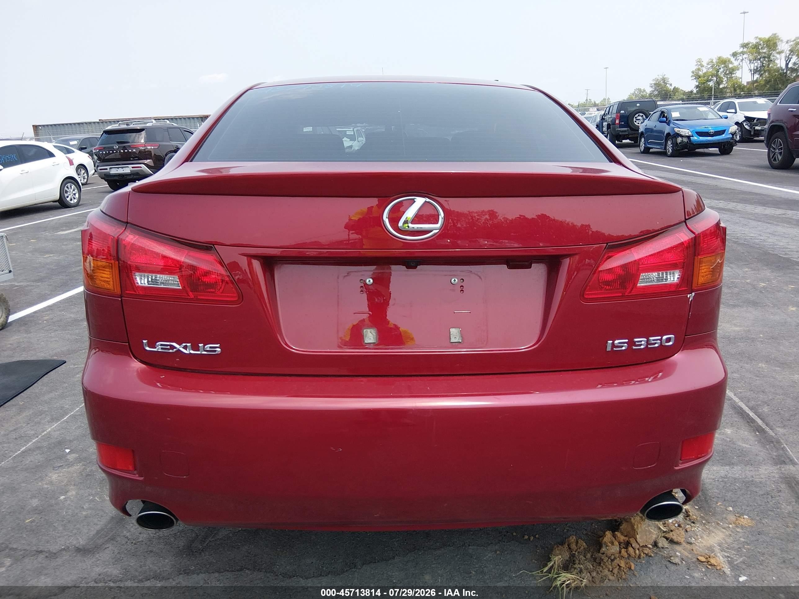 2006 Lexus Is 350   Burgundy vin: JTHBE262X65009331