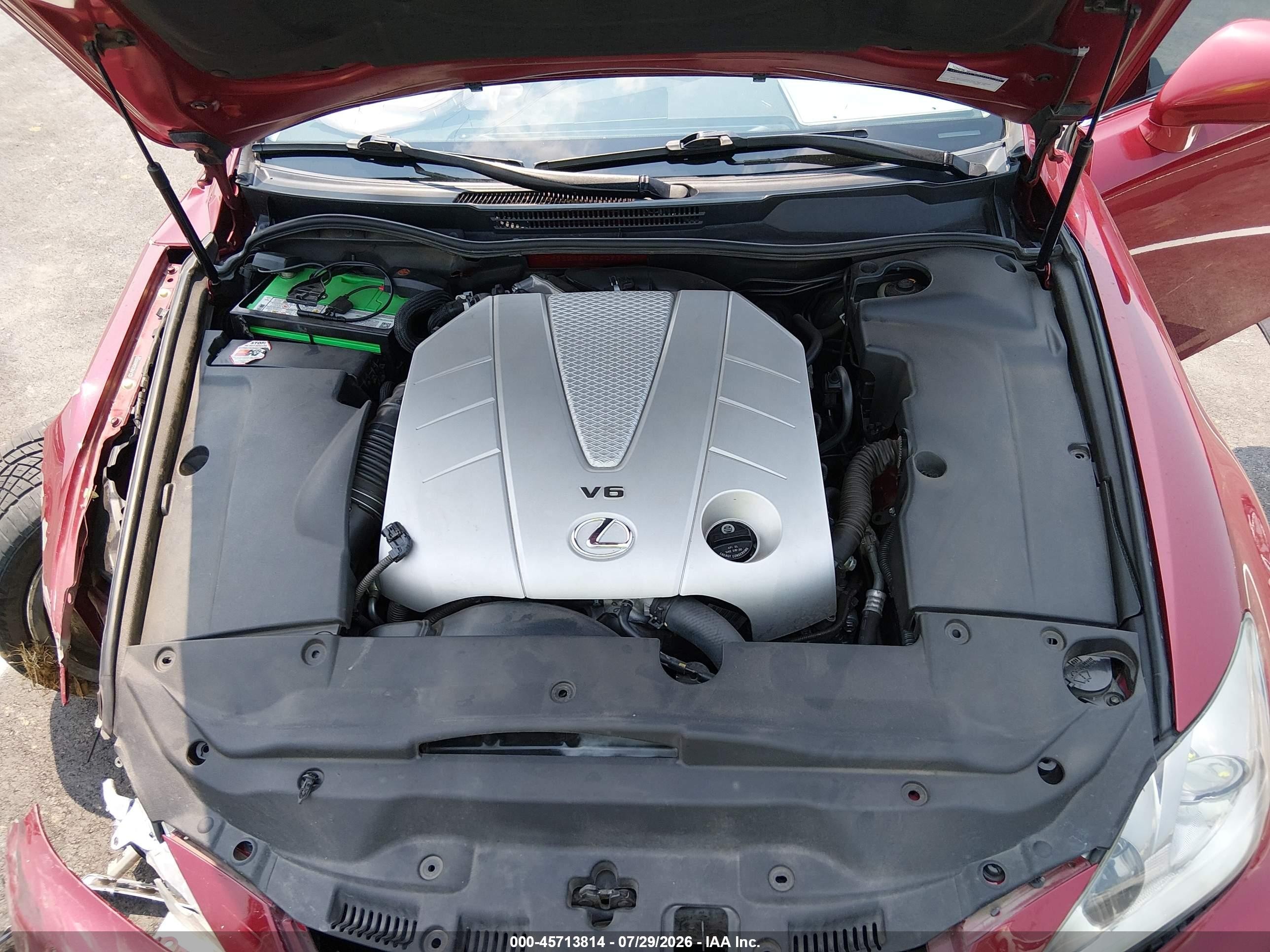 2006 Lexus Is 350   Burgundy vin: JTHBE262X65009331